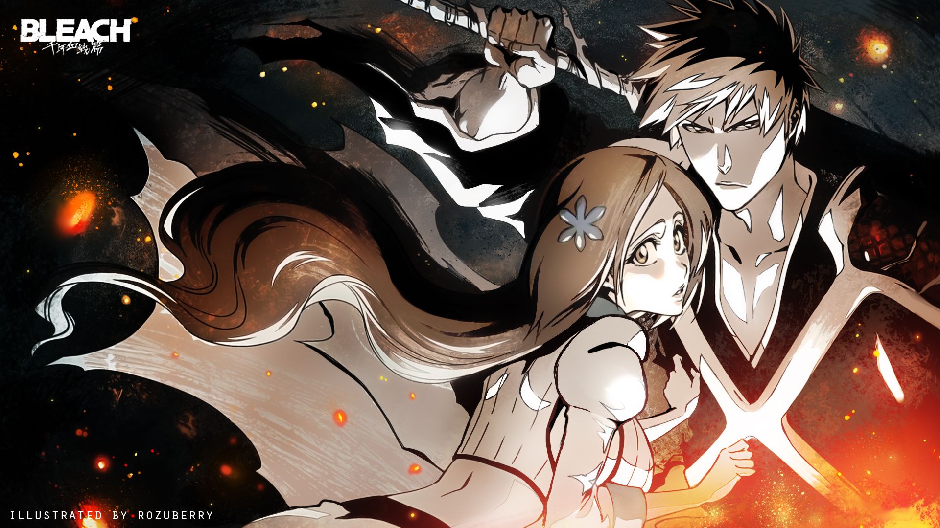 1920x1080 Bleach: Kurosaki & Orihime Year Blood War HD Wallpaper By Rozuberryx1080