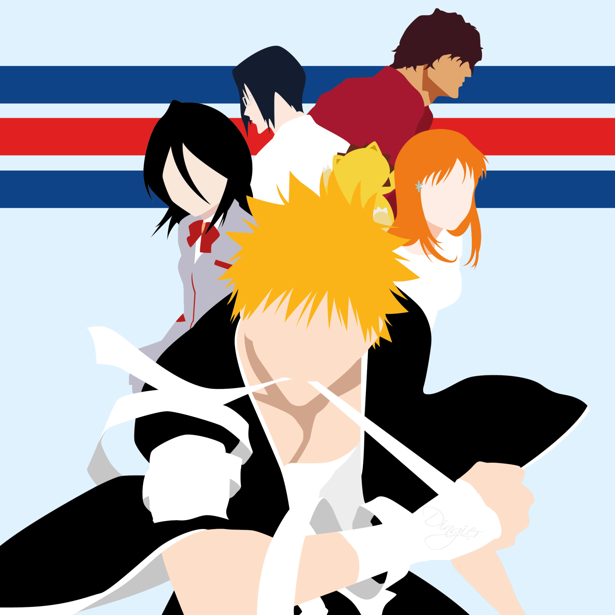 2048x2048 Ichigo Kurosaki Wallpaper 4K, Rukia Kuchiki, Orihime Inoue