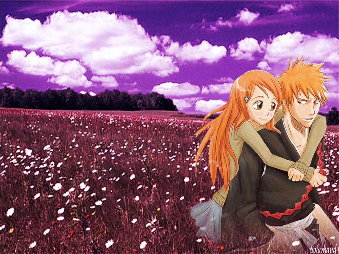 1281x961 Desktop wallpaper: Orihime Inoue, Anime, Bleach, Ichigo Kurosaki 4K free download for PC. 1493463