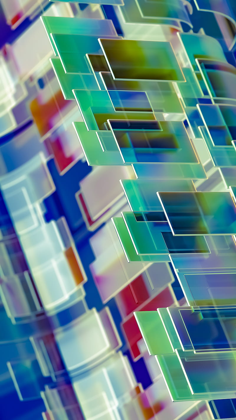 800x1422 Glass abstract, 3D, Glass, Jakub, abstract, background, colorful, depth of field, HD phone wallpaper