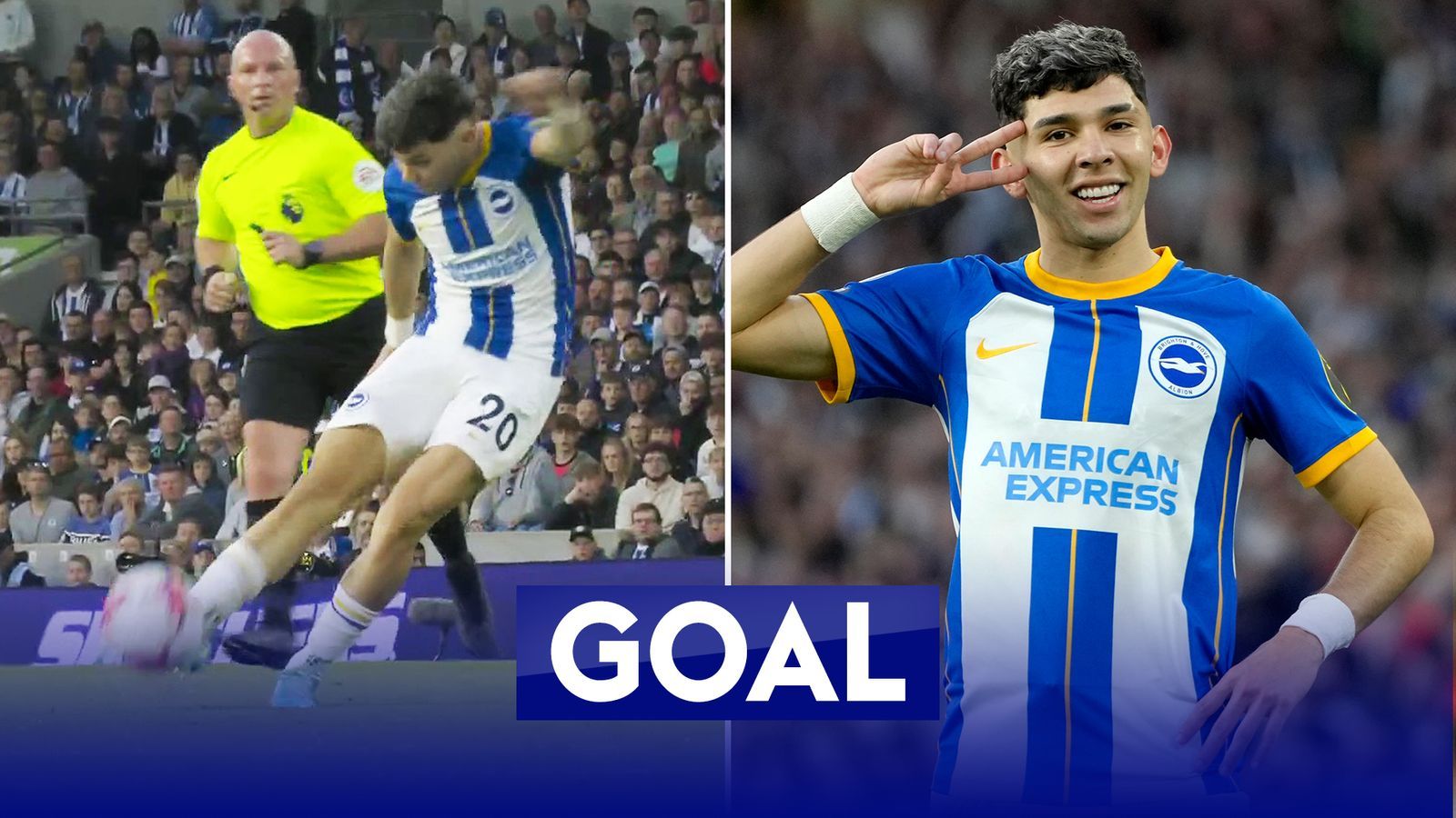 1600x900 Julio Enciso's wonder goal for Brighton against Manchester City from May 2023 has been listed as one of the three finalists for the FIFA Puskas award
