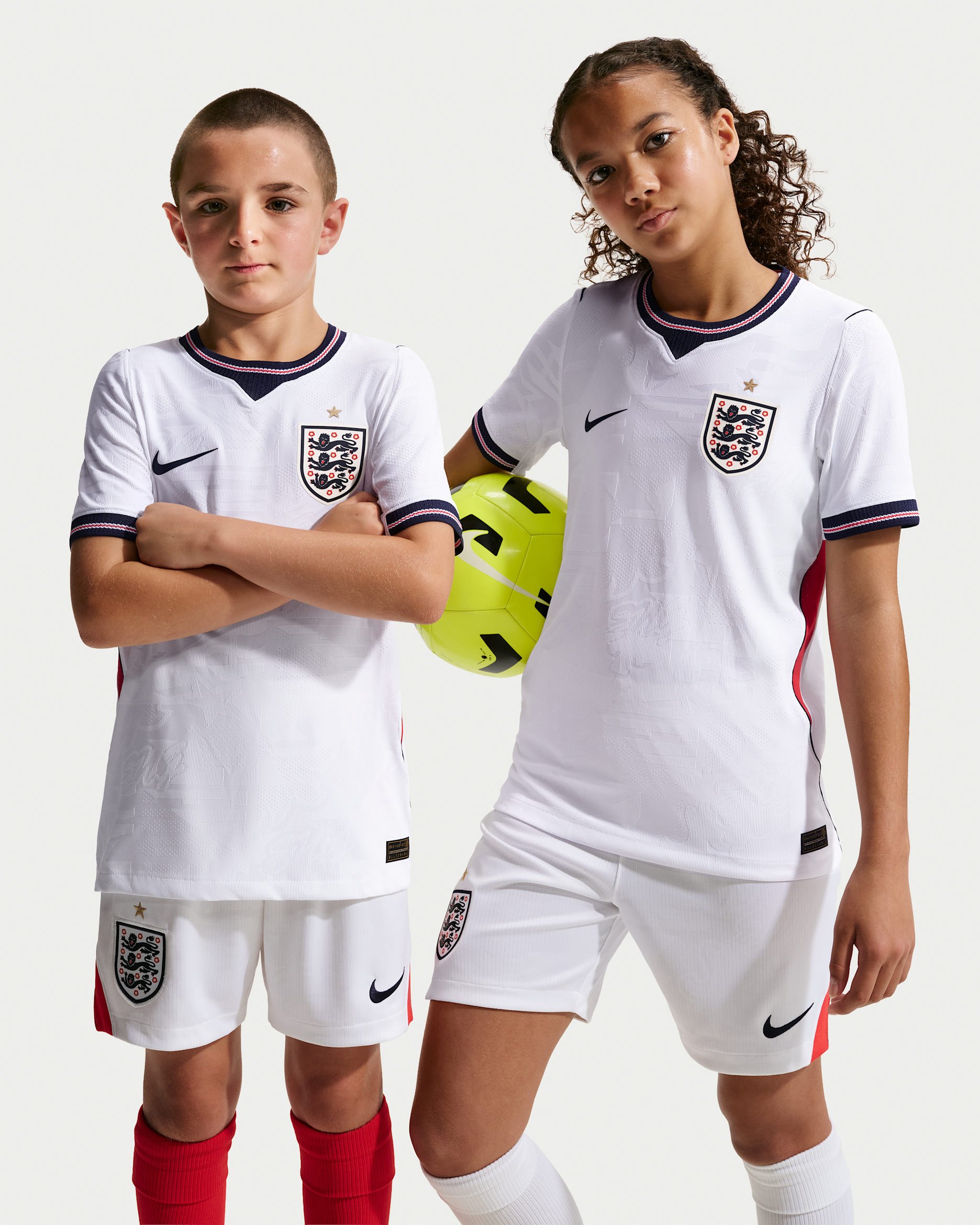 1872x2340 England National Team 2026 Match Home Big Kids' Nike Aero FIT Soccer Jersey.