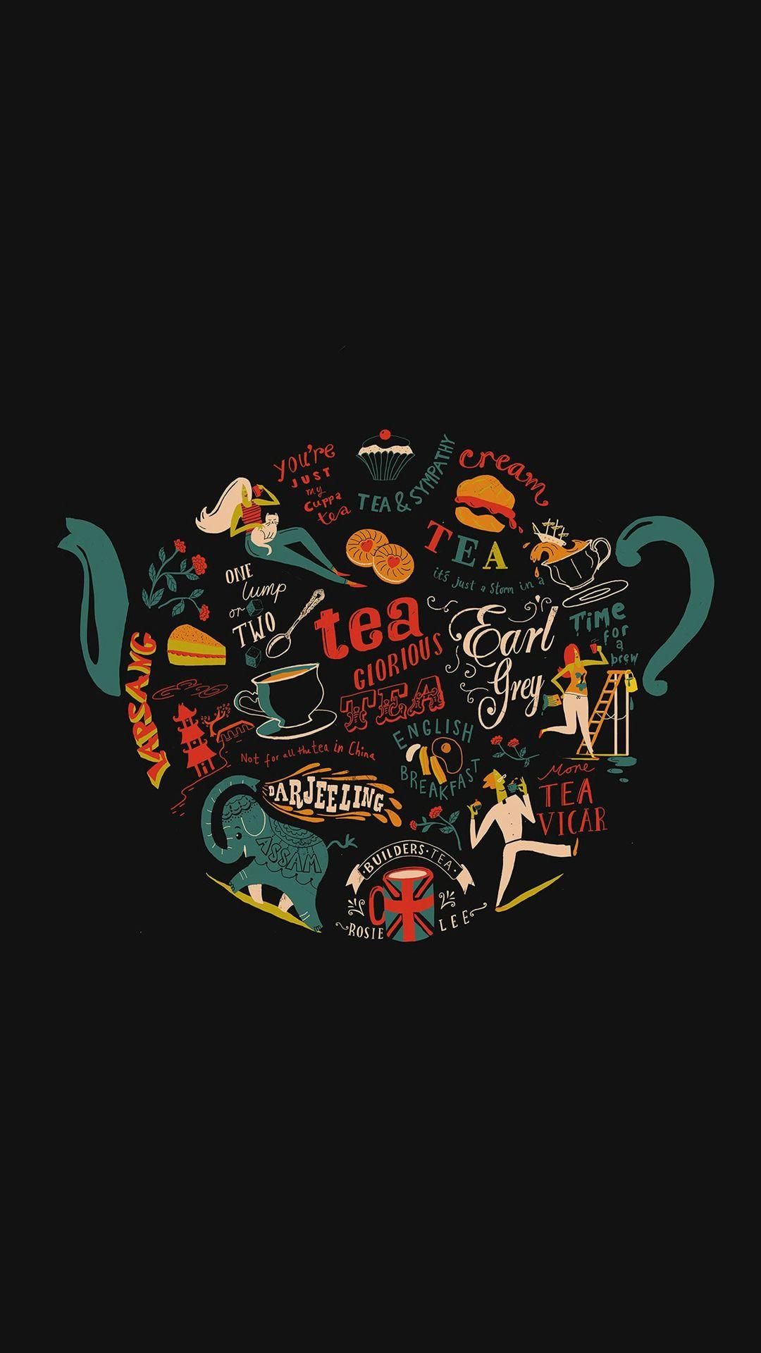 1080x1920 Migyy Tea Art Illust Painting Dark iPhone 8 Wallpaper Free Download