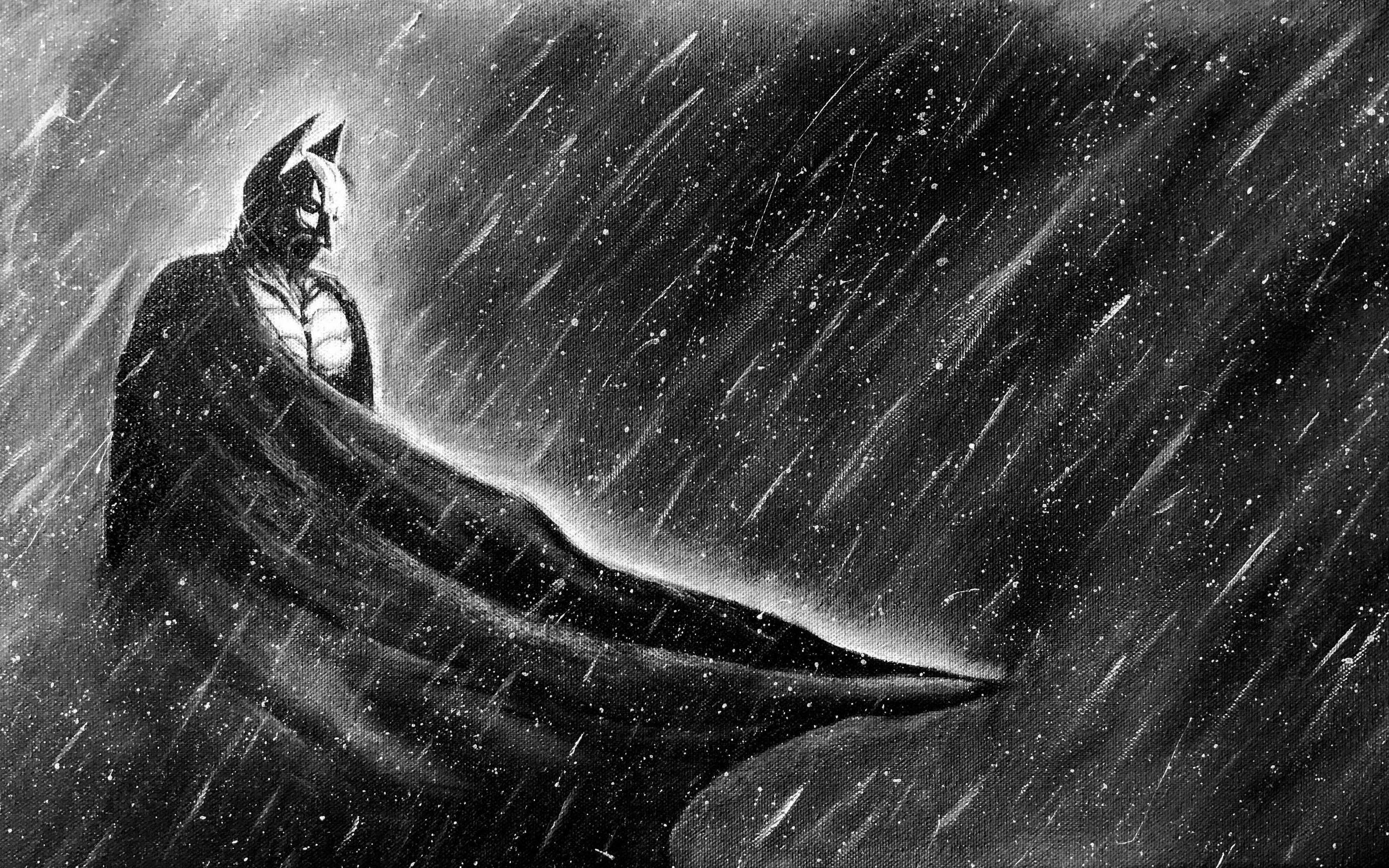 2880x1800 Dark Knight Oil Painting Macbook Pro Retina HD 4k