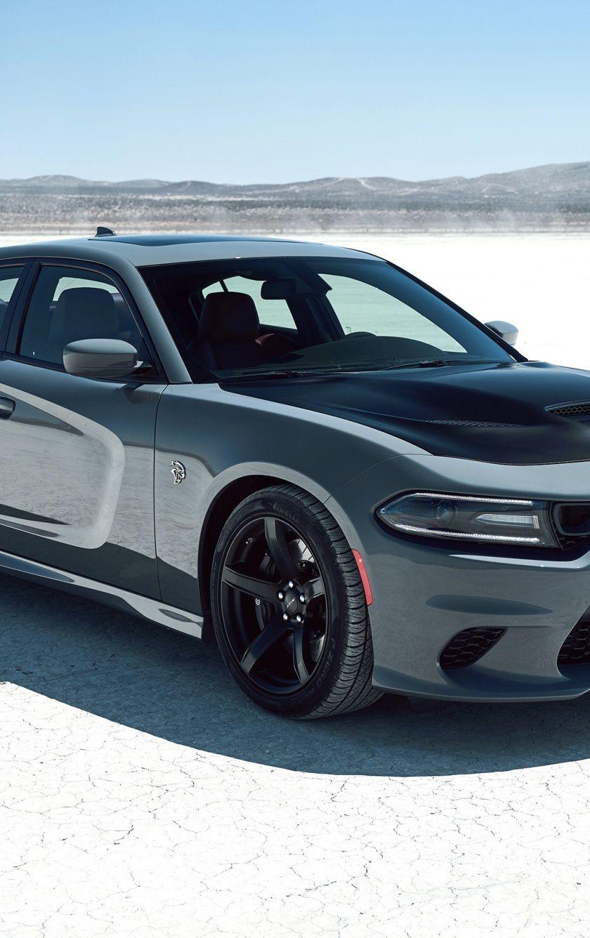 840x1336 Download Dodge Charger SRT, black and gray, muscle car wallpaper