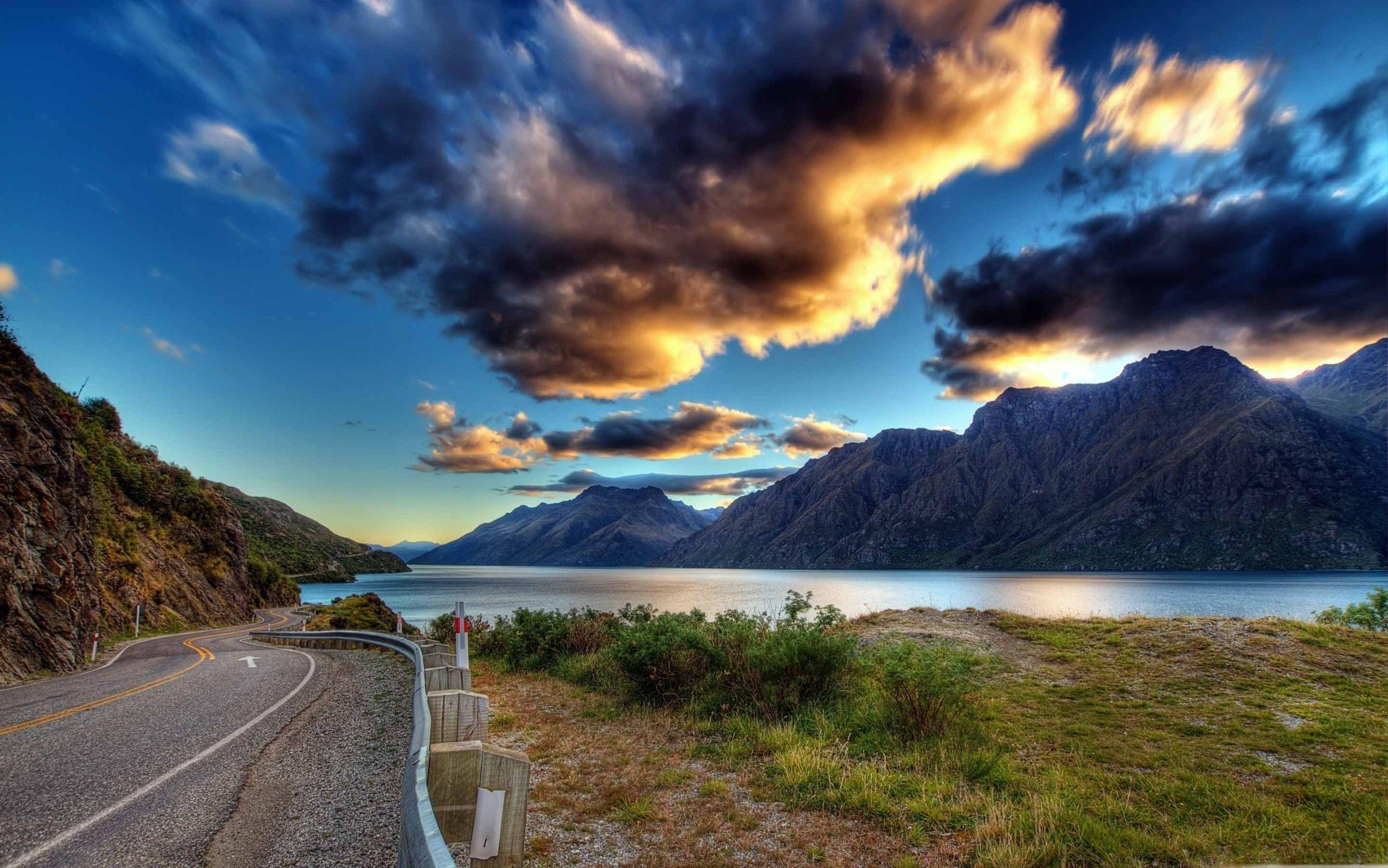 2560x1600 Mountain Road Scenery MacBook Air Wallpaper Download
