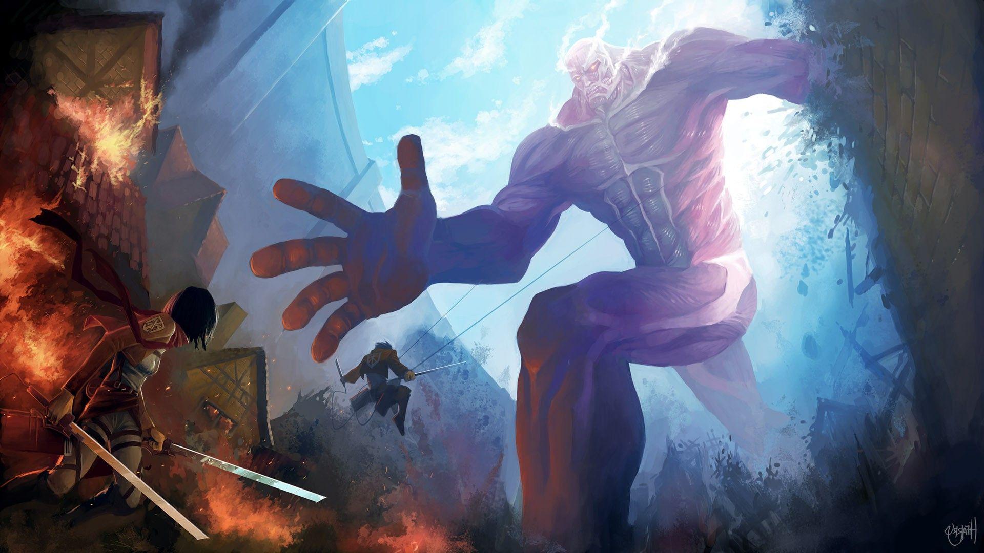 colossal titan statue