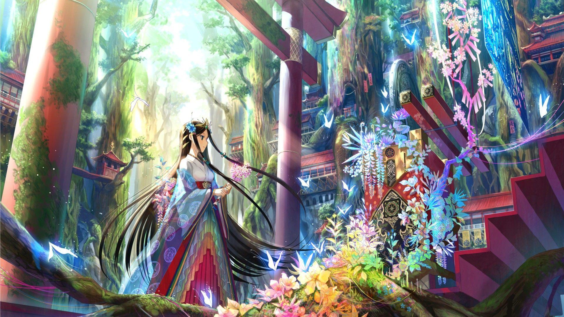 Chinese Dragon Long Hair Oriental Anime Girl HD Anime Girl Wallpapers, HD  Wallpapers