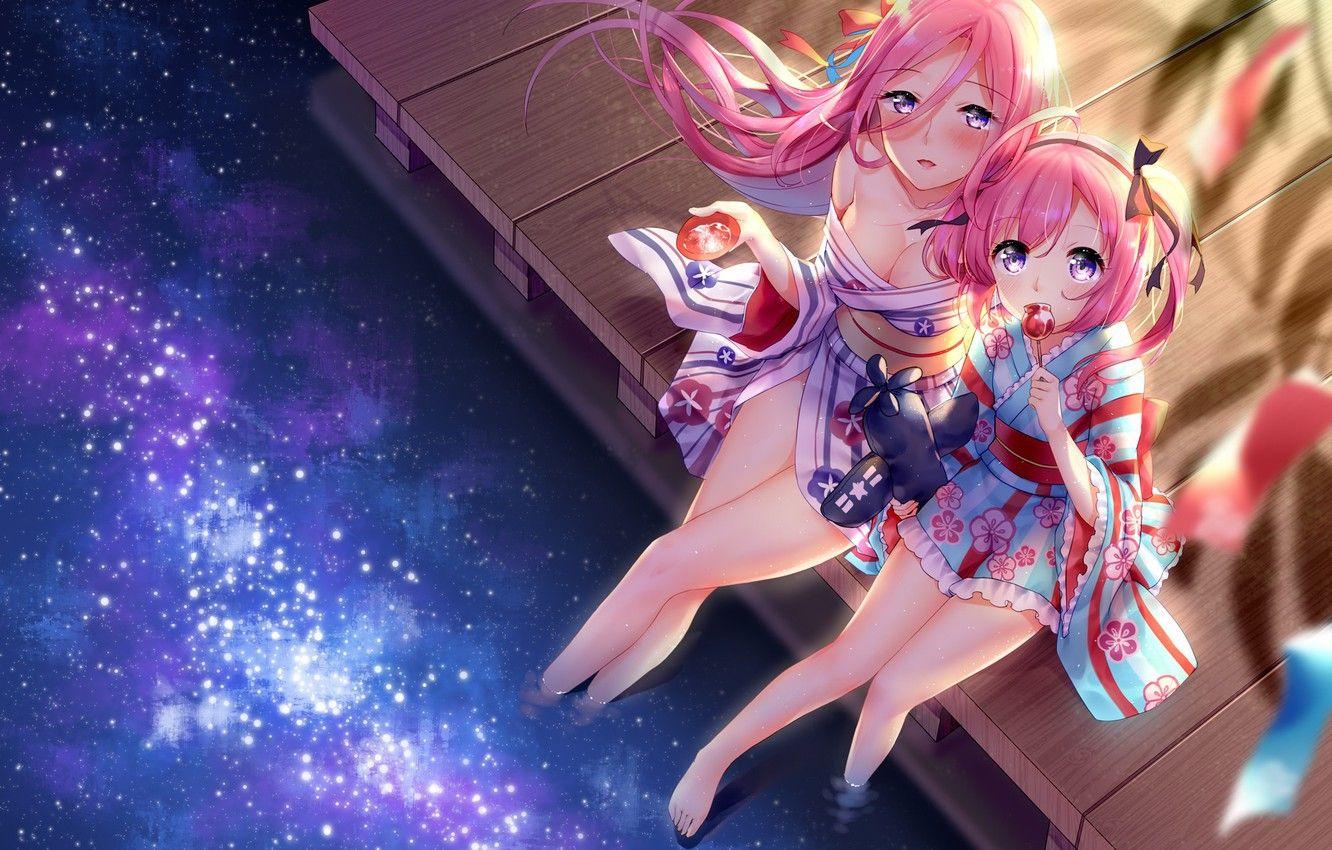 1332x850 Wallpaper game, yukata, anime, asian, manga, japanese, oriental, asiatic, matsuri, sake image for desktop, section арт