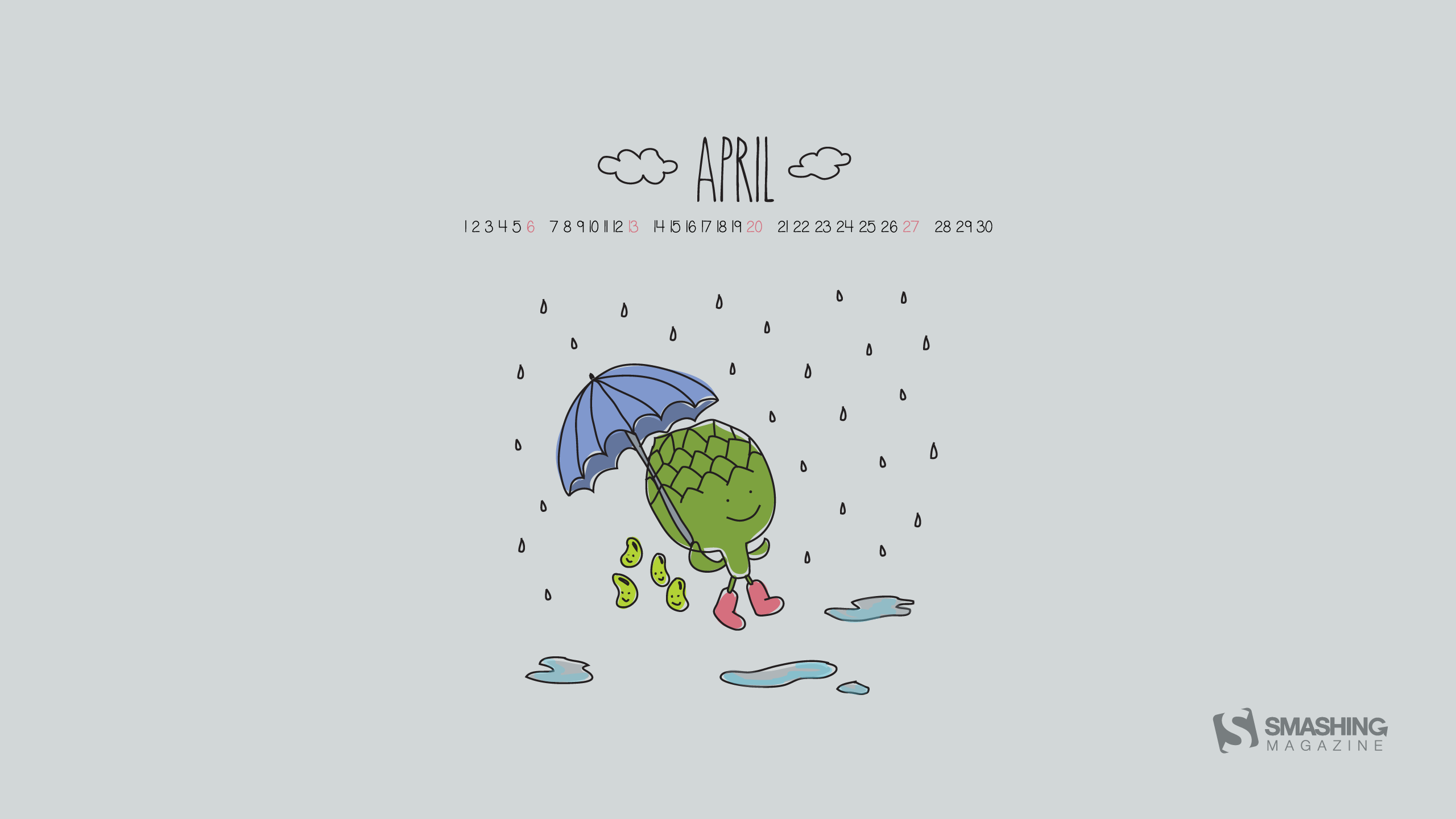 2560x1440 Desktop Wallpaper Calendars: April 2014