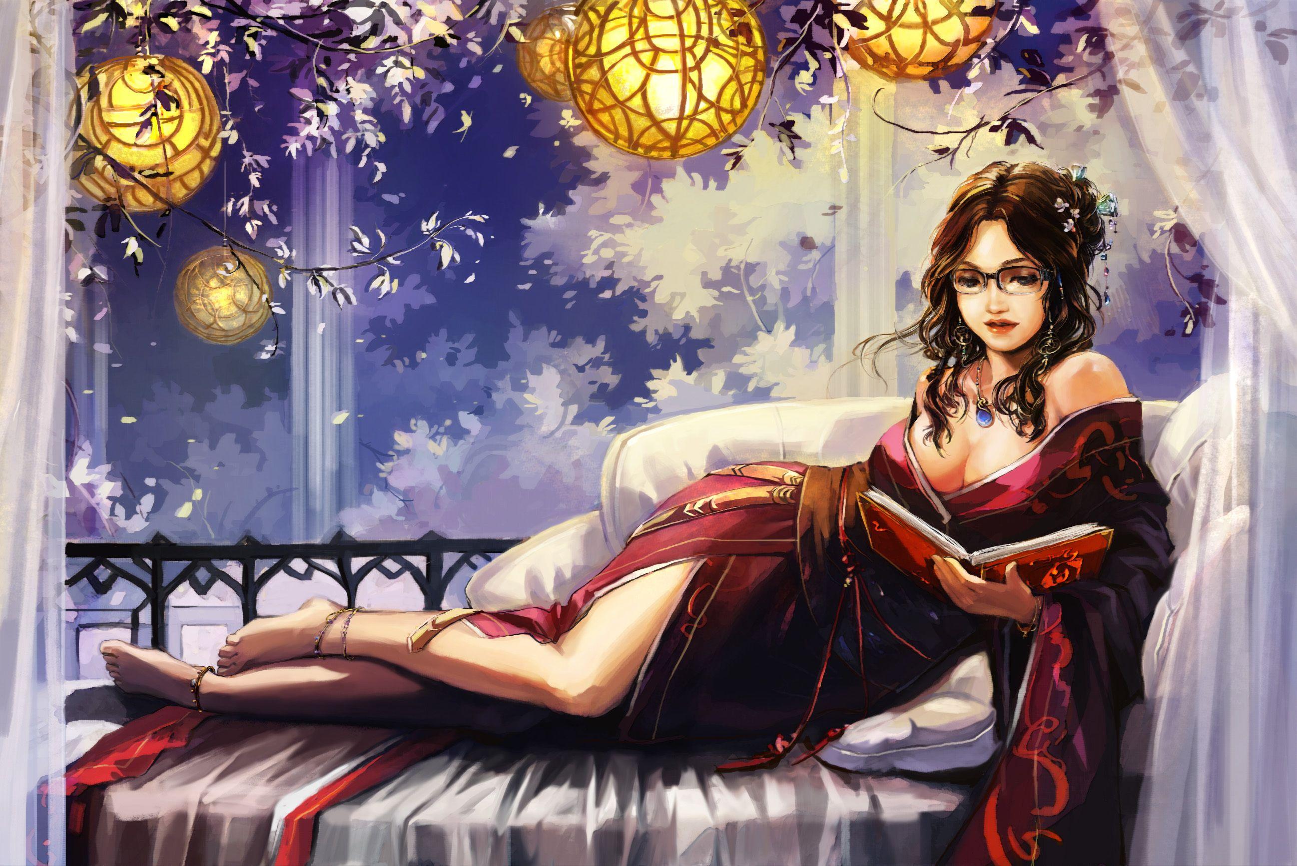 2596x1734 fantasy, Cg, Asian, Oriental, Woemn, Girl, , Babes, Anime Wallpaper HD / Desktop and Mobile Background