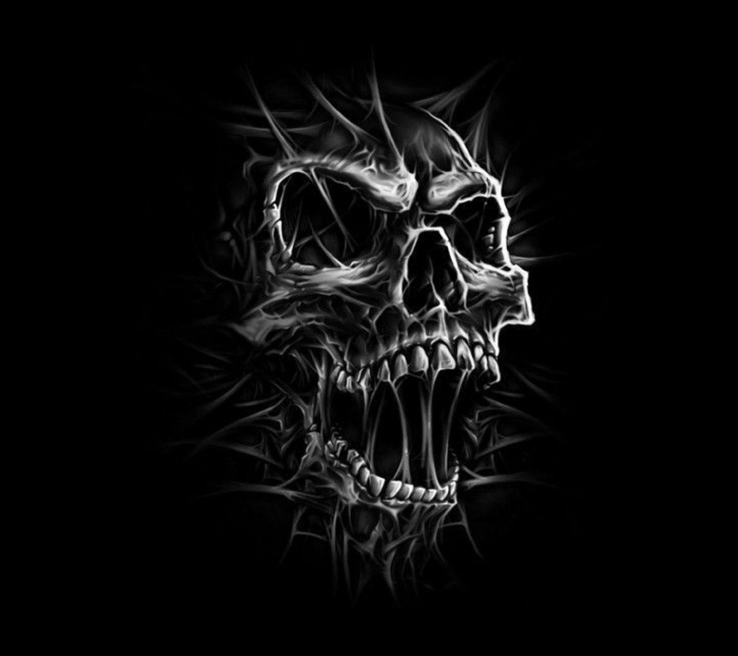 1440x1280 Skull and Bones Skull Wallpaper Horror Hacking Wallpaper. Sid