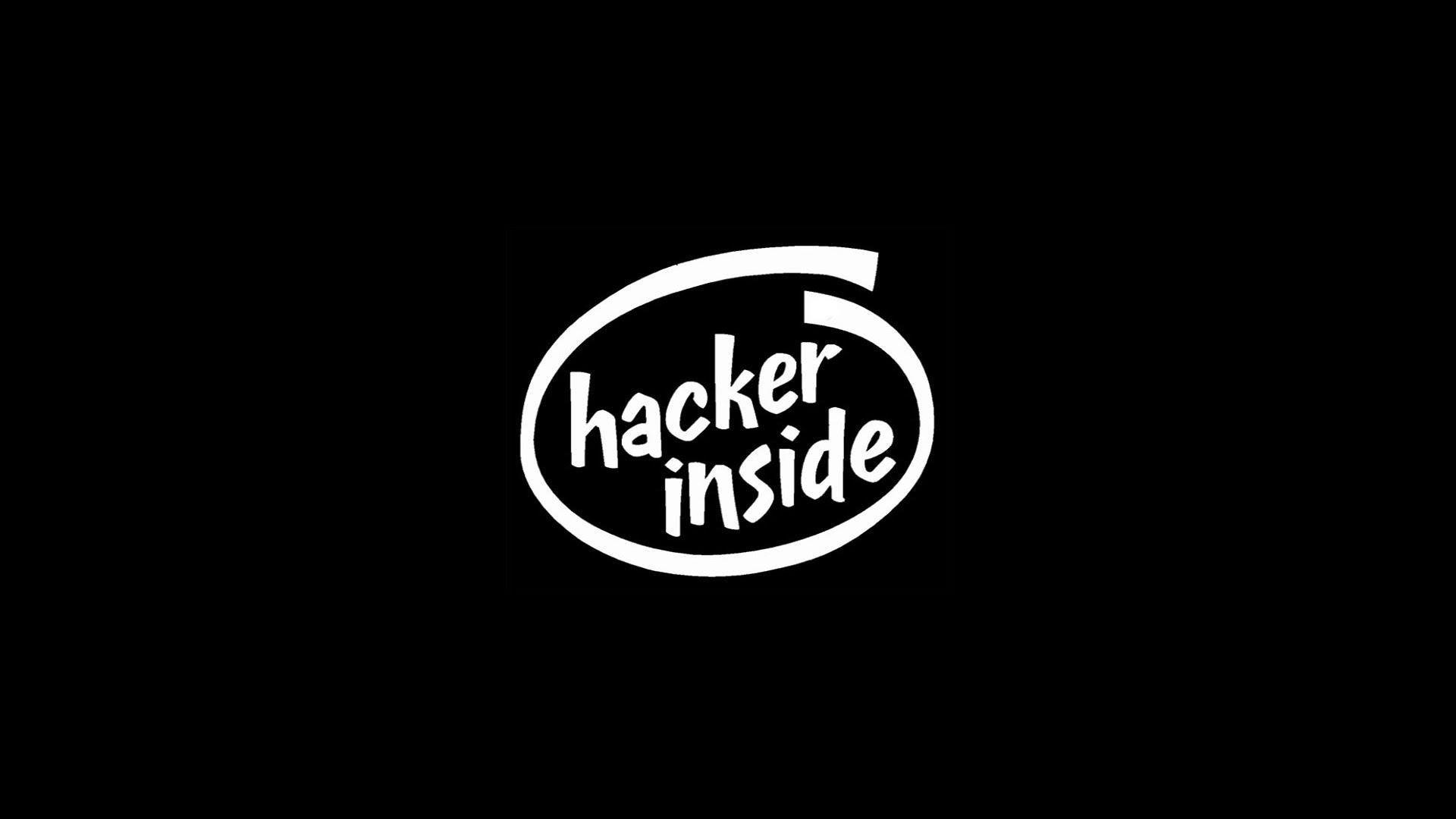 Hình nền tuyệt vời 1920x1080 Hacker Inside với màu đen và trắng