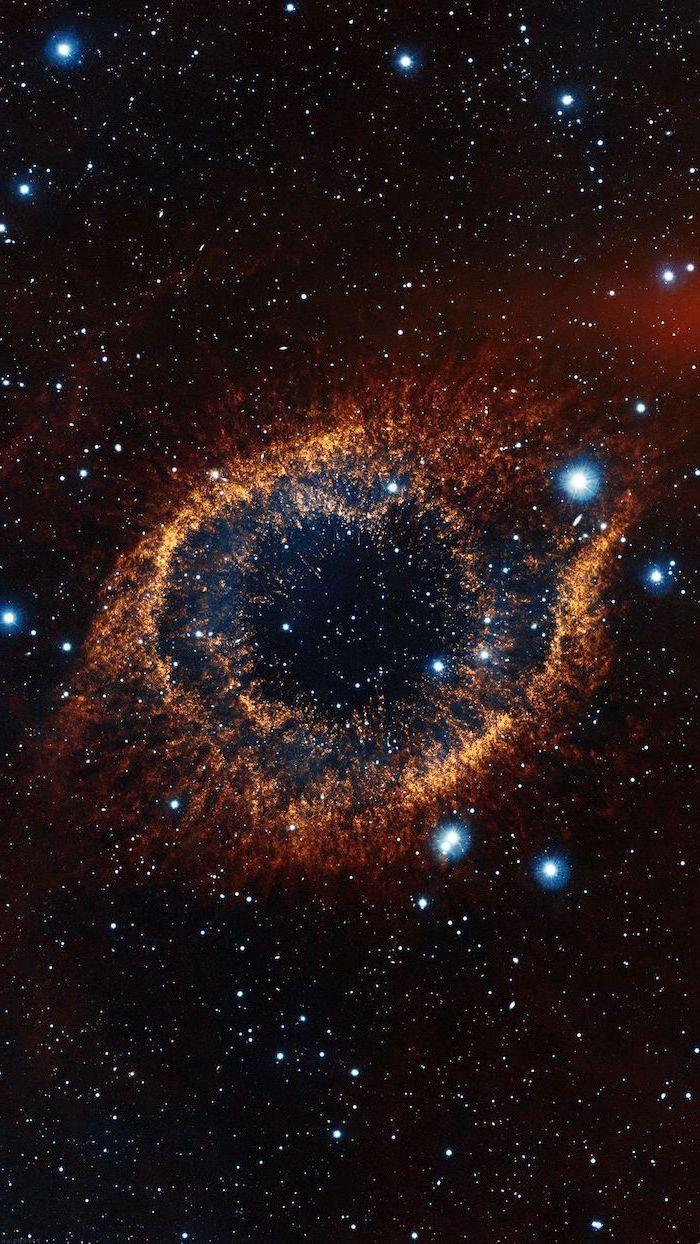 700x1244 Black Background Outer Space Wallpaper Star Filled Sky Galaxy In The Middle In Orange Blue Brown. Cool Galaxy Wallpaper, Galaxy Wallpaper, Picture To Draw