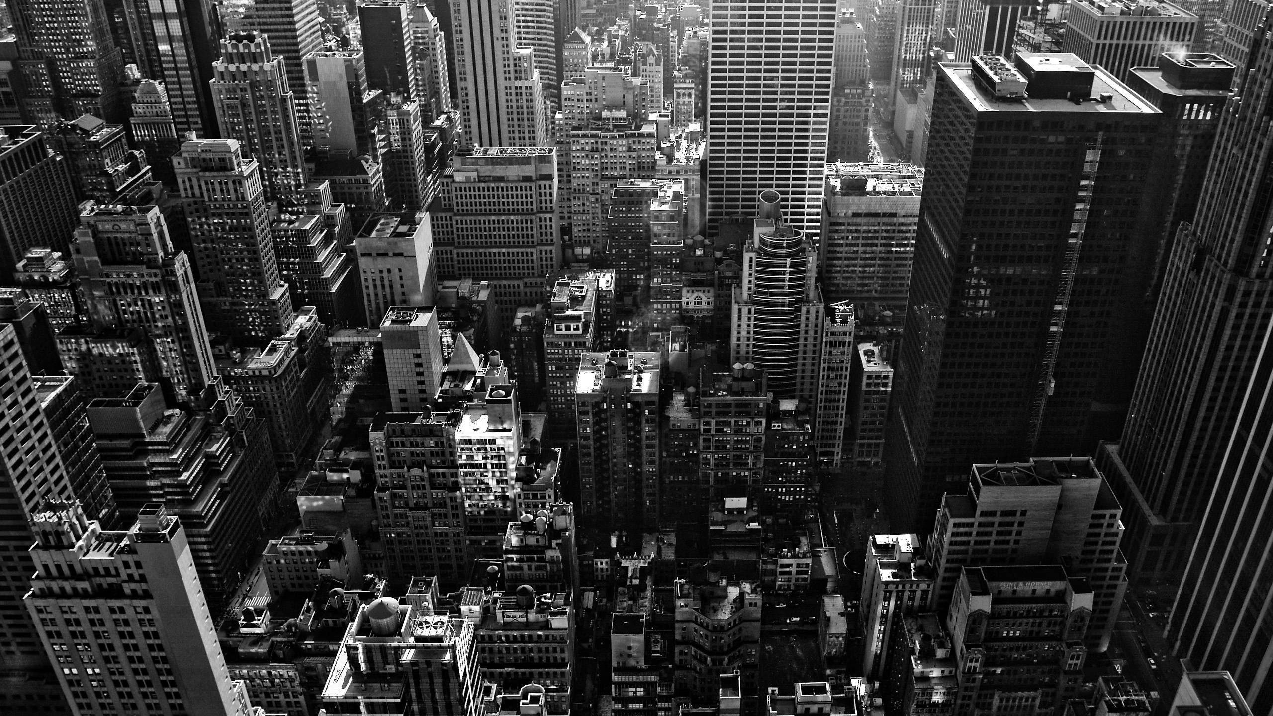 2560x1440 High Definition Wallpaper Of The Buildings In Wall Street New York