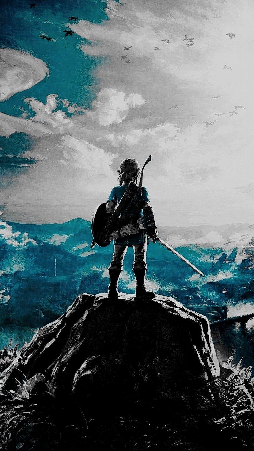 1024x1820 Zelda on the rock. iPhone X Wallpaper X Wallpaper HD
