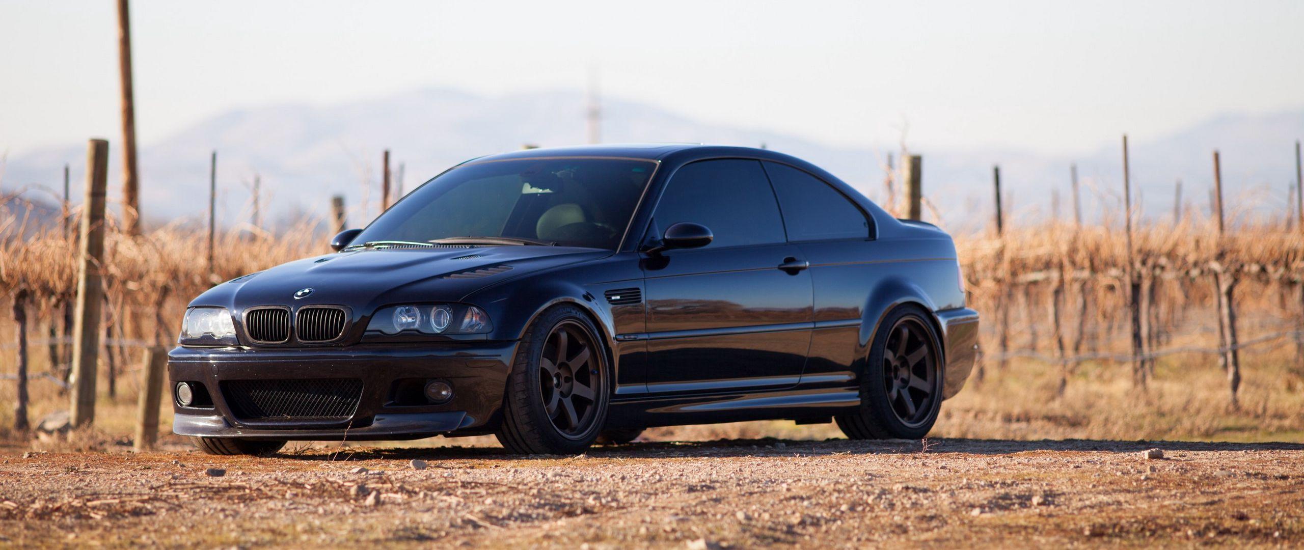 2560x1080 Download wallpaper 2560x1080 bmw, m e black, side view dual wide 1080p HD background