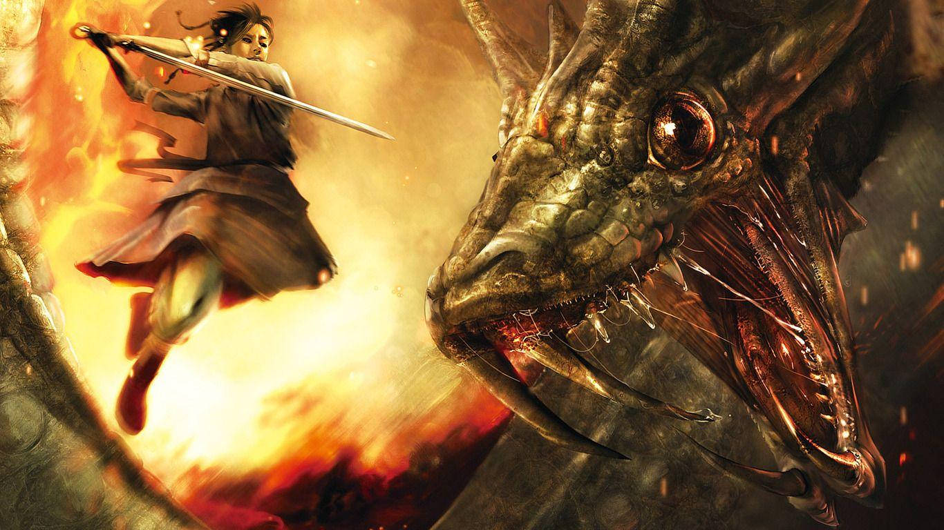 1366x768 Wallpaper Dragon Warrior