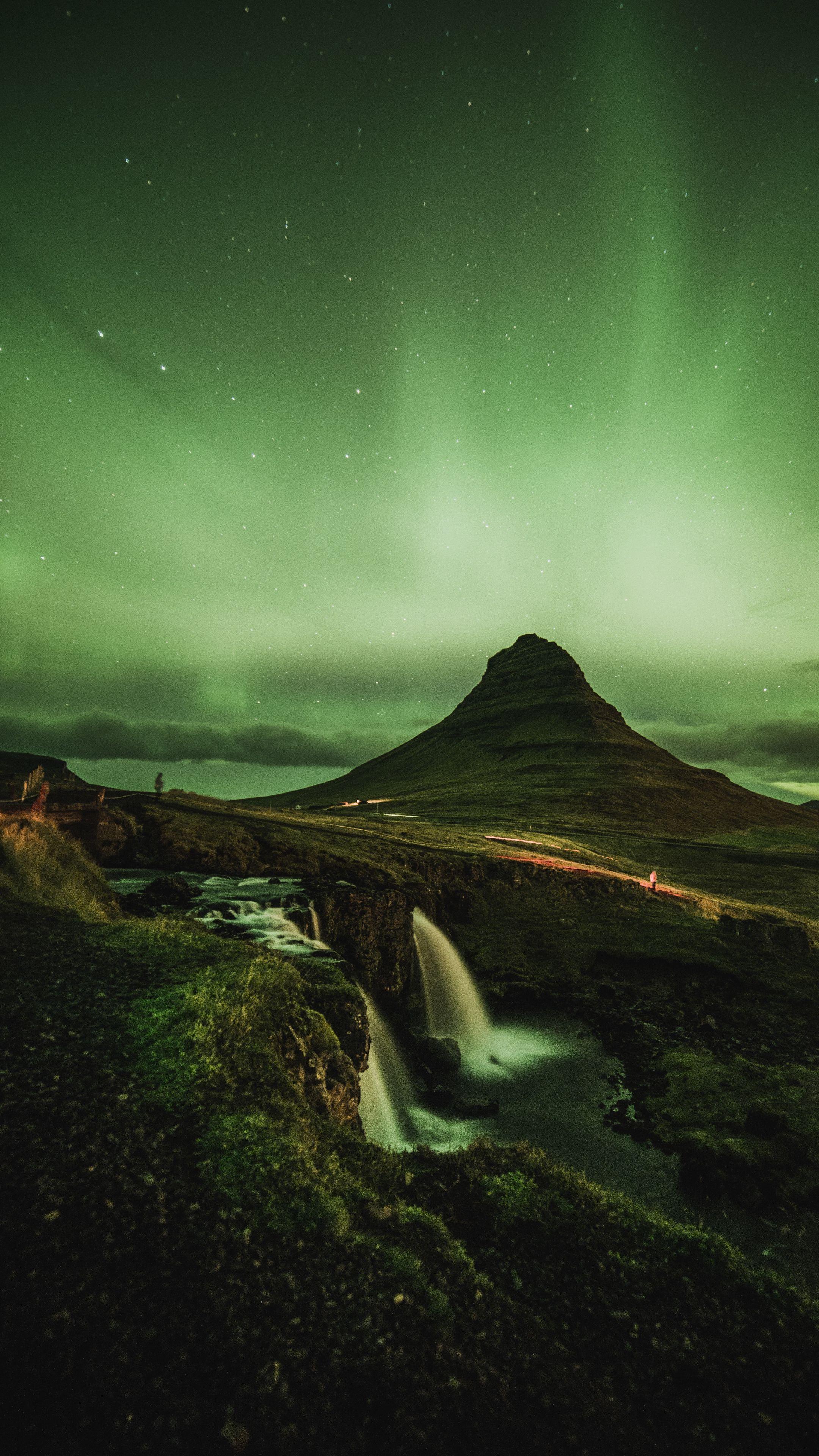 2160x3840 Sky kirkjufell, mountain, waterfall #android #wallpaper k #hd