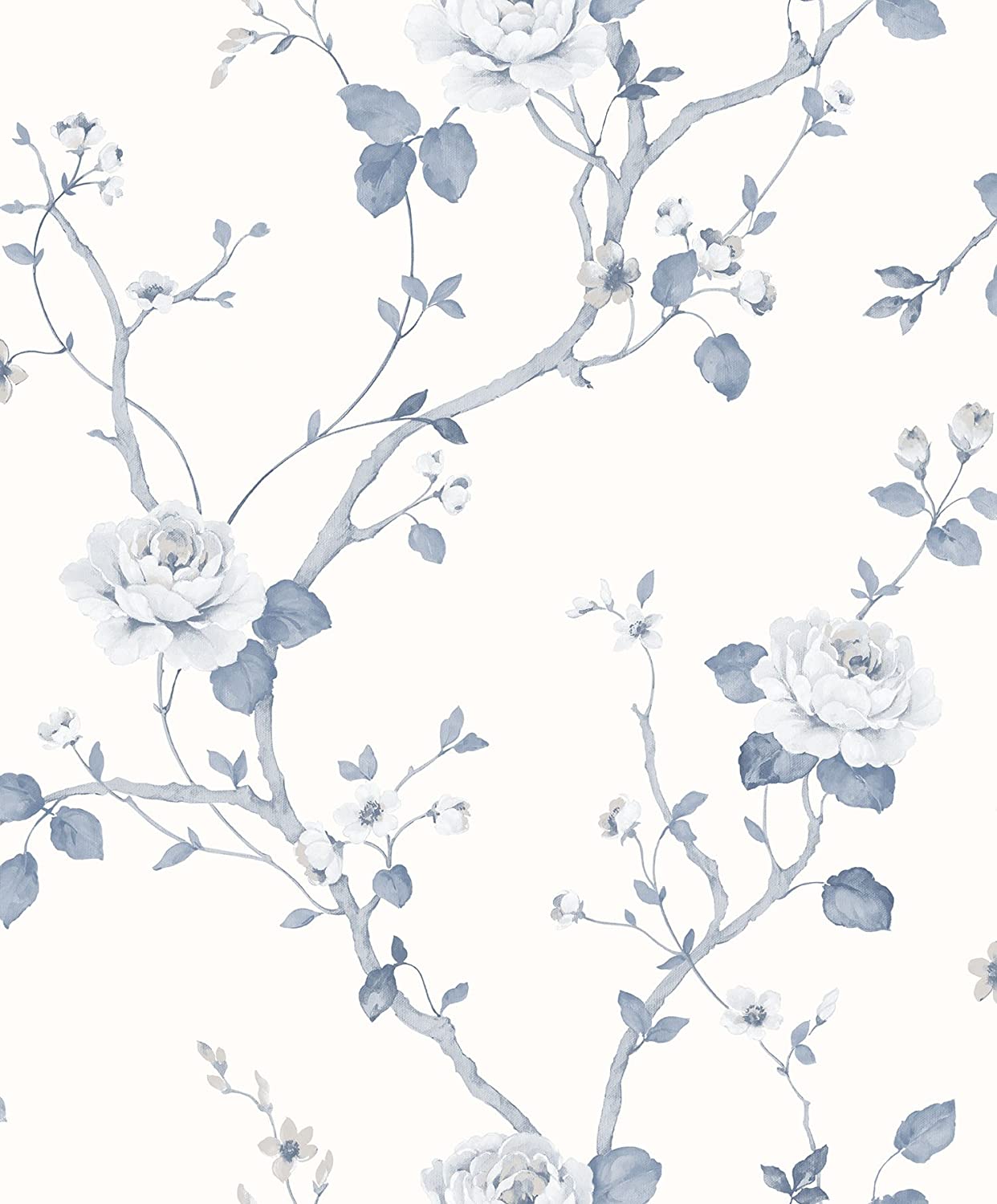 1242x1500 Galerie Wallcoverings Palazzo G67600 Blue and White with Silver