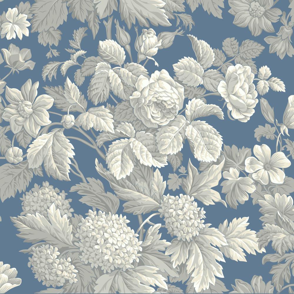 Chesapeake 3115-24481 Cyrus Floral Wallpaper Blue