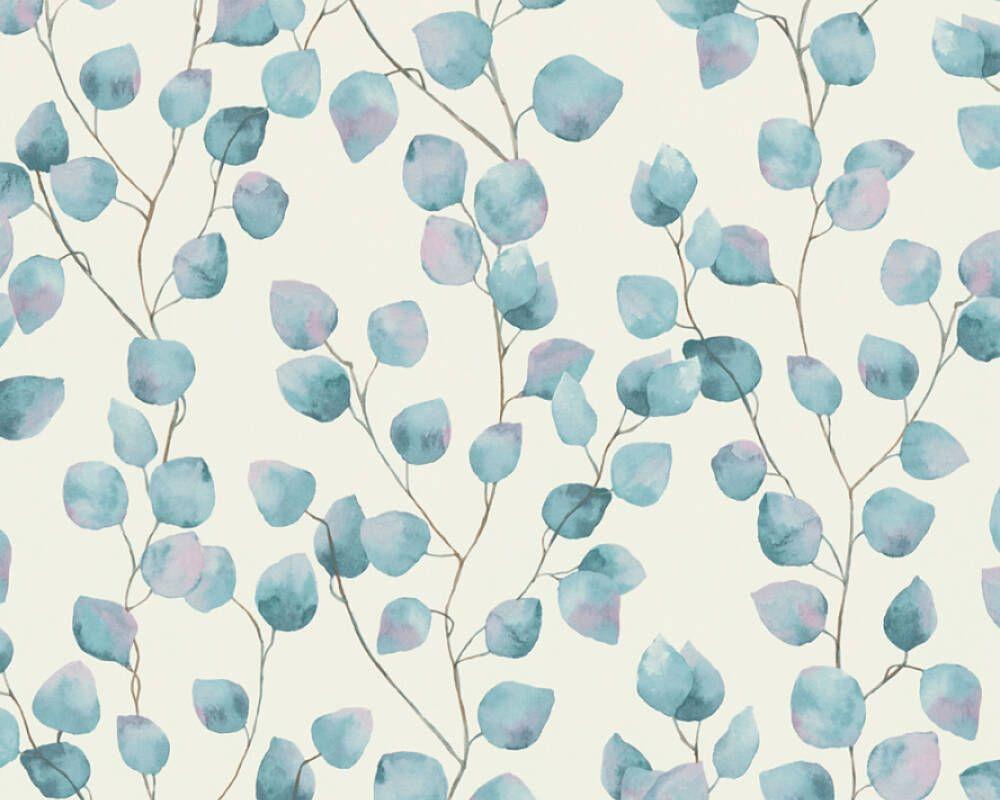 1000x800 A.S. Création Wallpaper «Floral, Blue, White» 370444