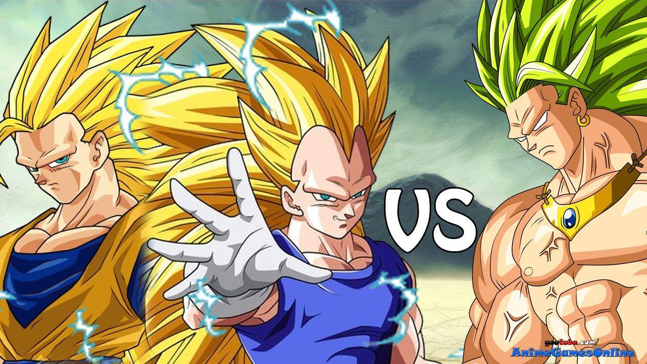 1280x720 Super Saiyan 3 Broly vs Super Saiyan 3 Goku and SSJ3 Vegeta