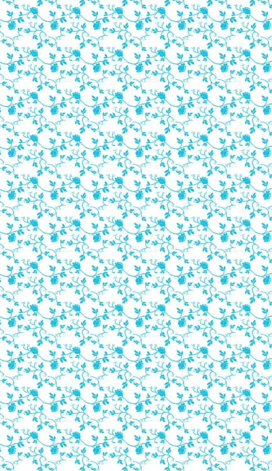 866x1500 Blue And White Floral Wallpaper Background Wallpaper