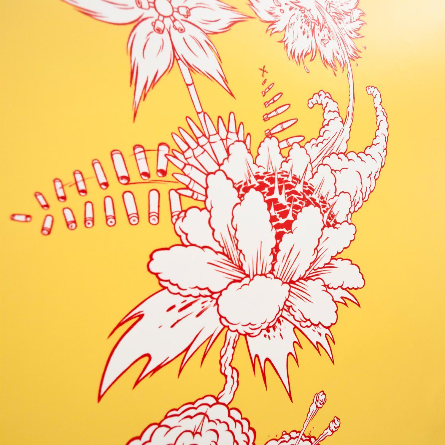 1500x1500 Floral Explosion Wallcovering : Post Typography