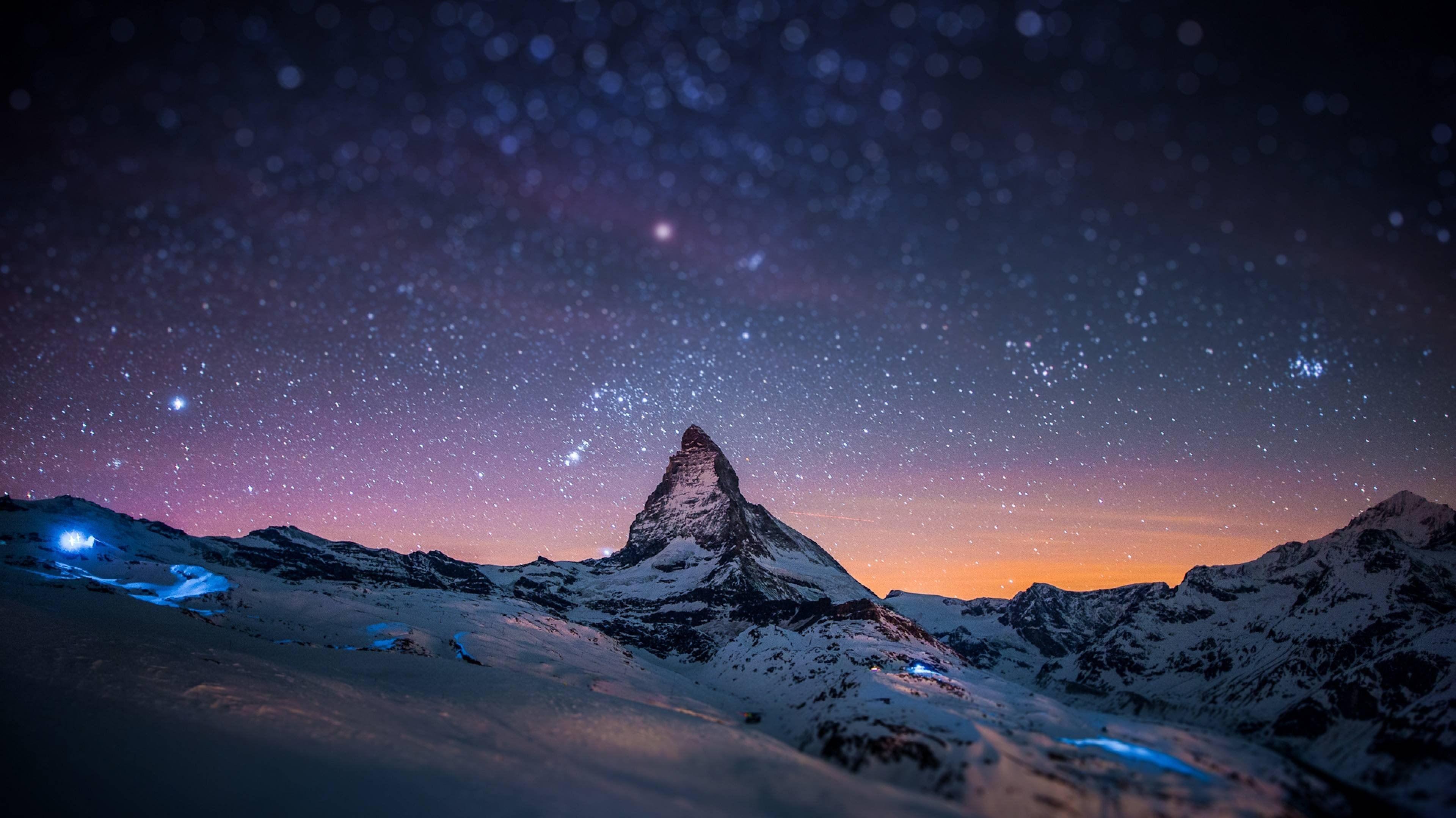 3840x2160 A Mountain With a Nice Sky 4K wallpaper