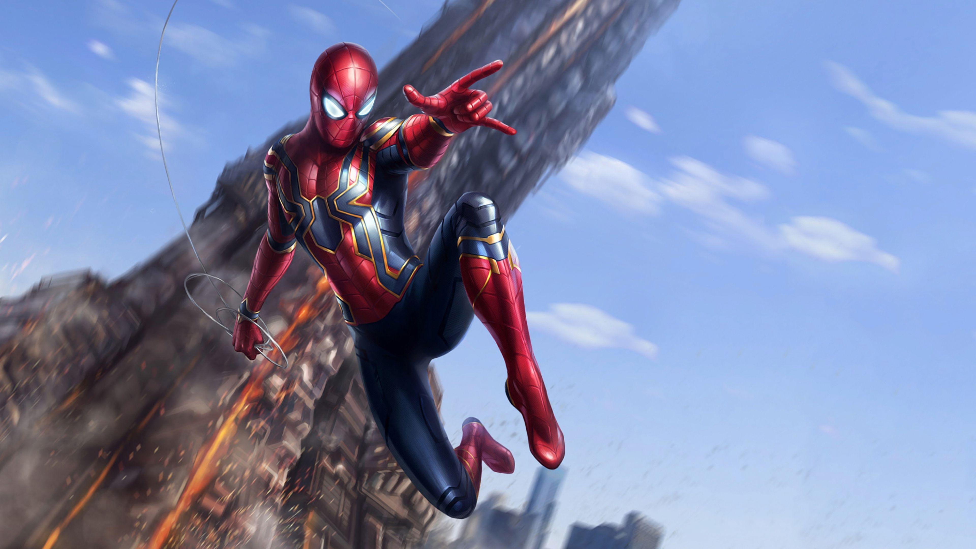 3840x2160 Download Iron Spider In Avengers Infinity War 2018 4K Resolution