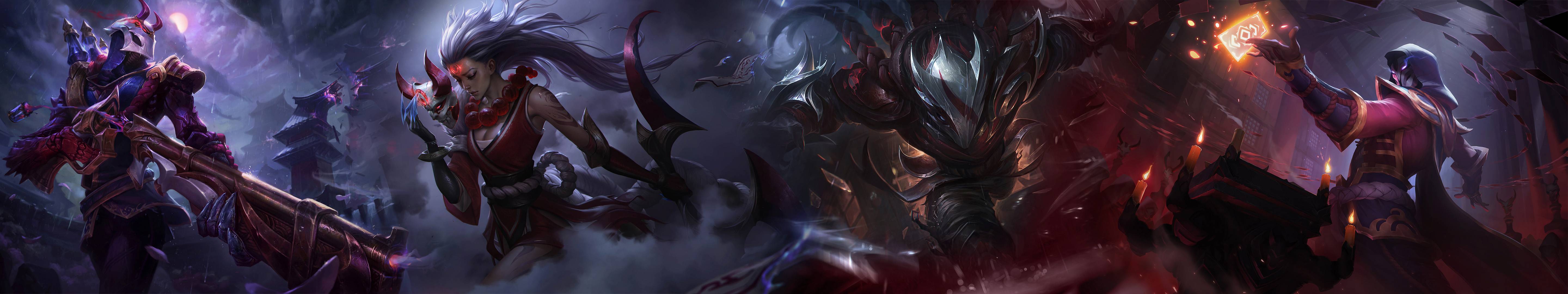 5760x1080 I combined the FOUR blood moon splashes into one image