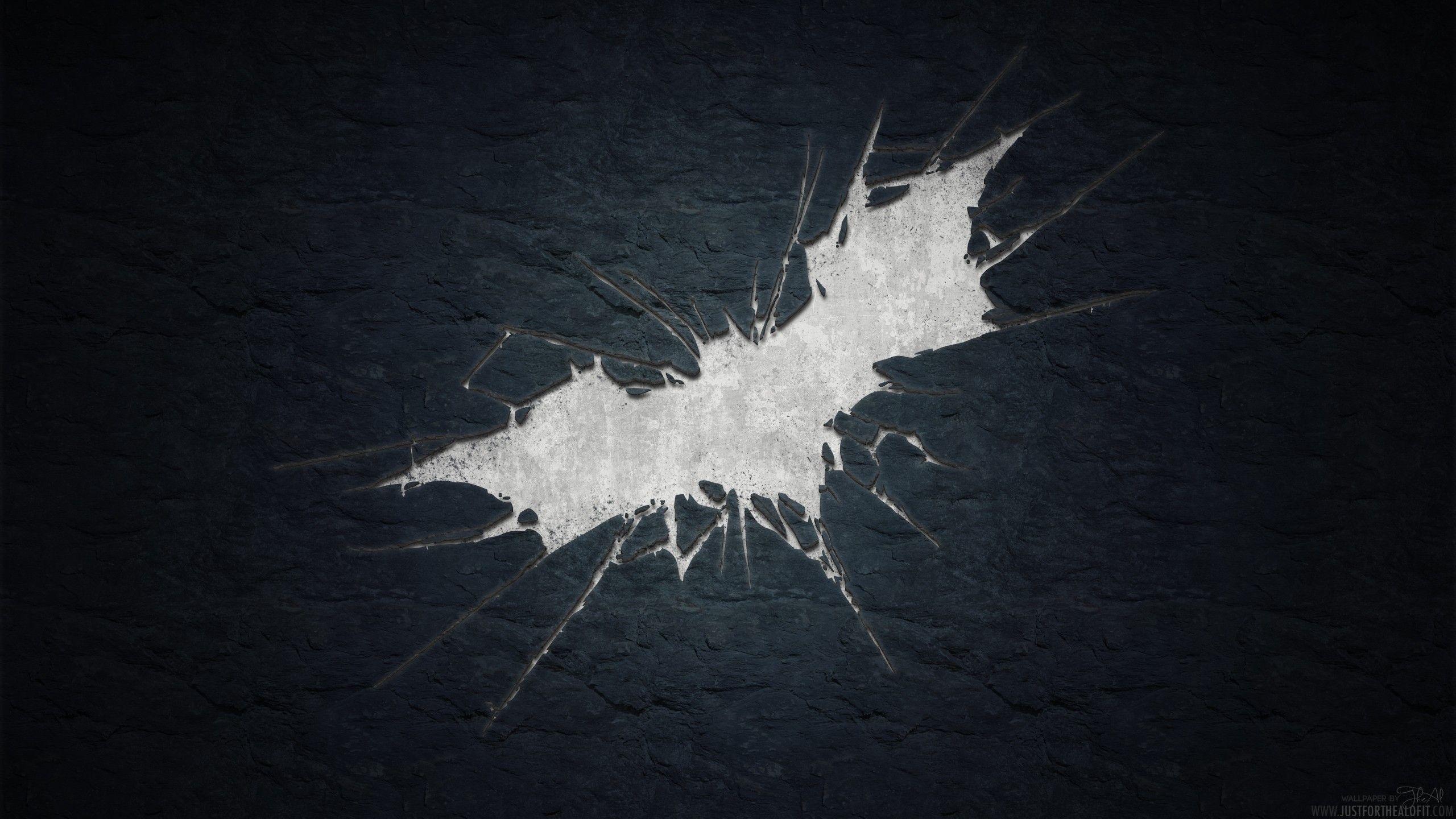 2560x1440 Free download Cracked Screen Wallpaper iPad Mini Batman shattered