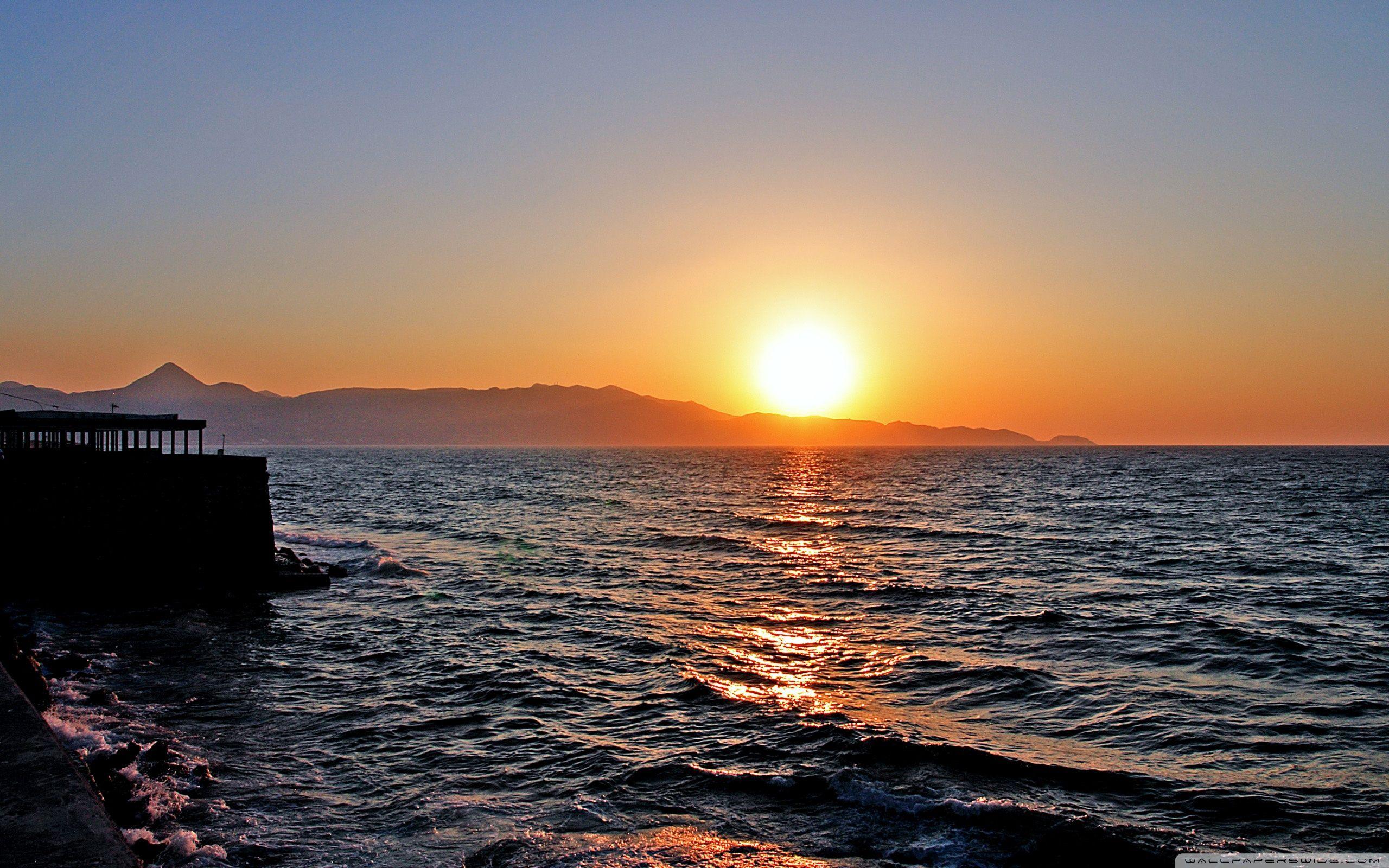 2560x1600 Greece Sunset Wallpaper High Quality Resolution. Sunset