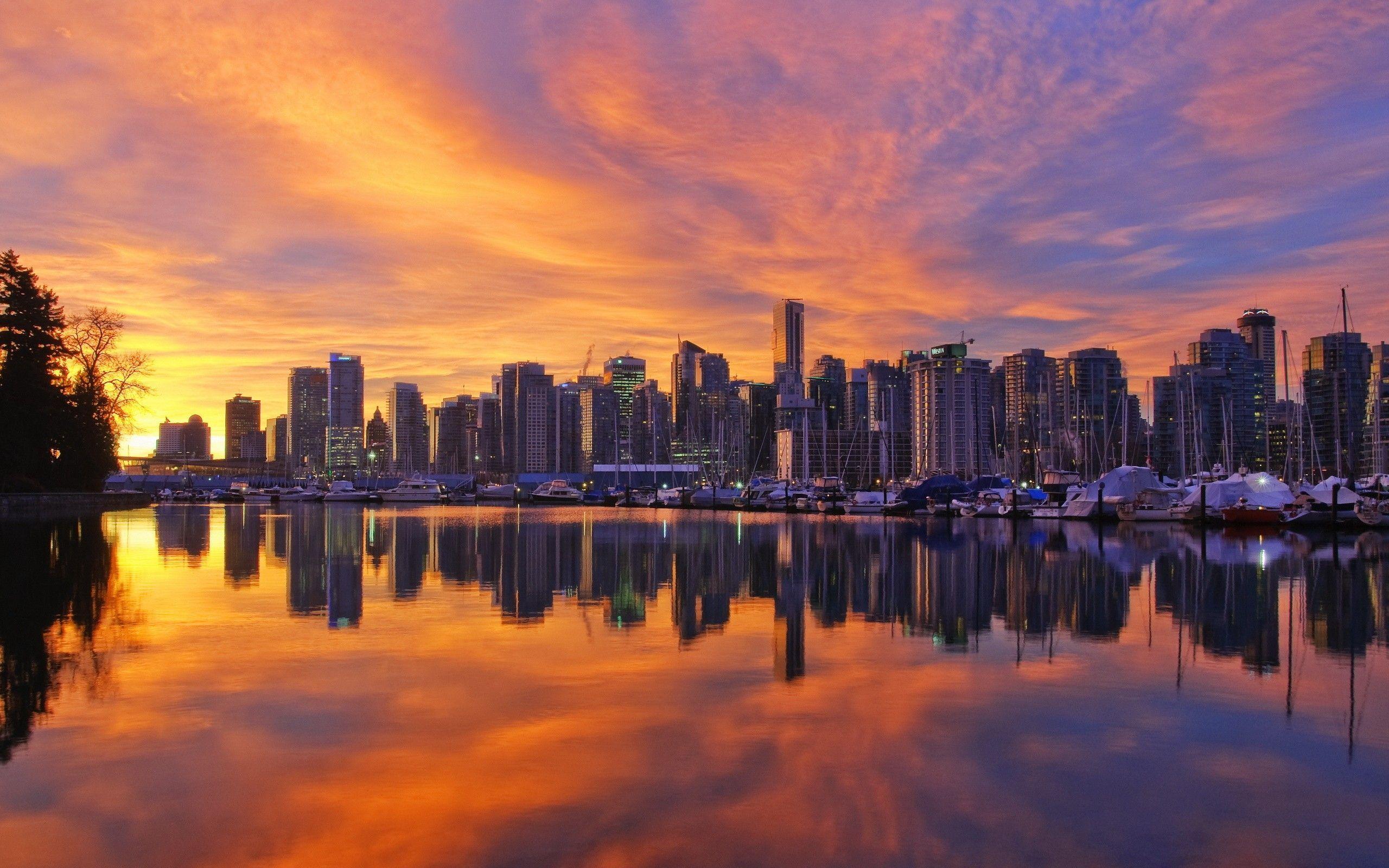 2560x1600 Vancouver Sunset Wallpaper