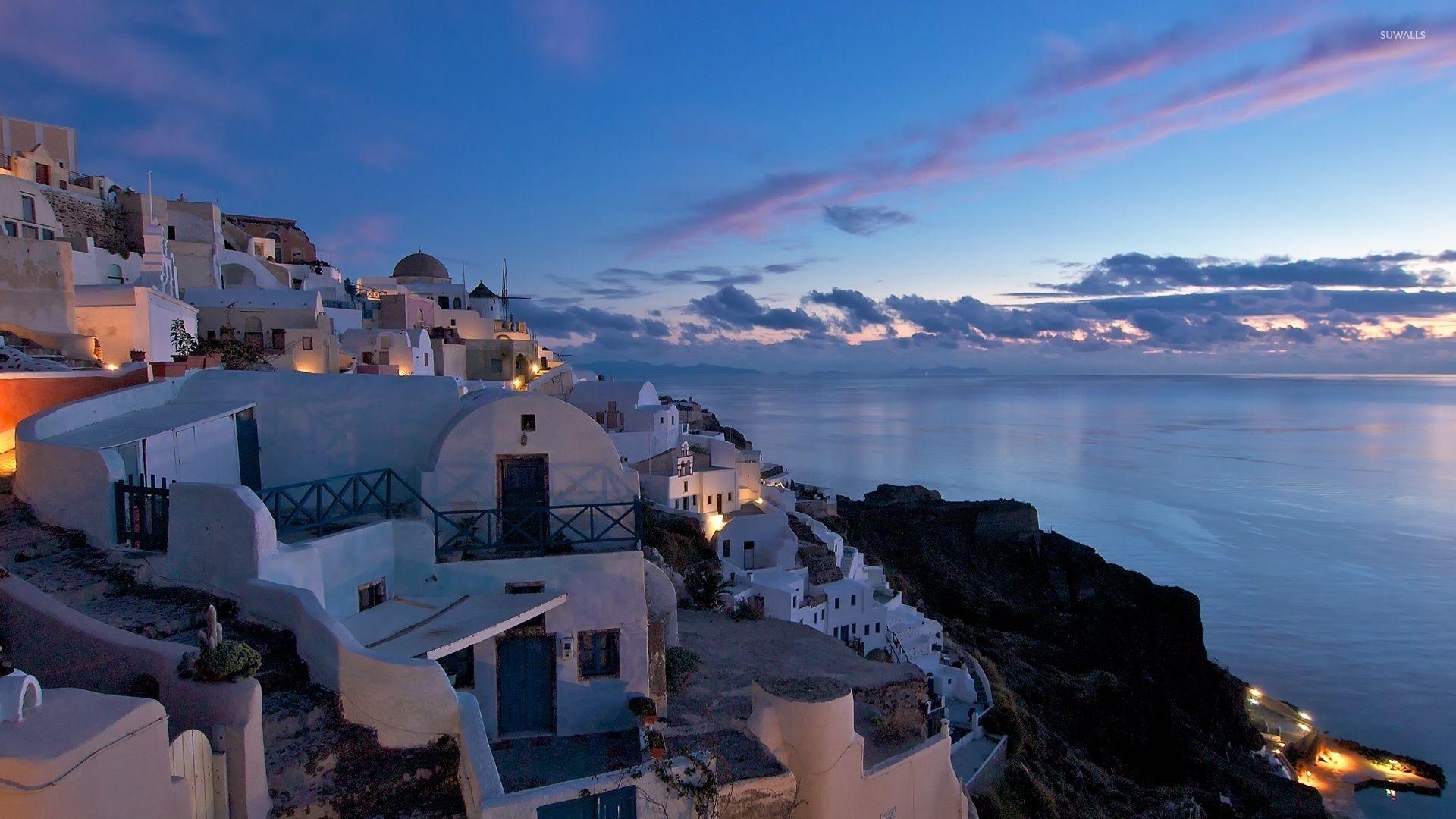 1920x1080 Santorini Greece Wallpaper HD