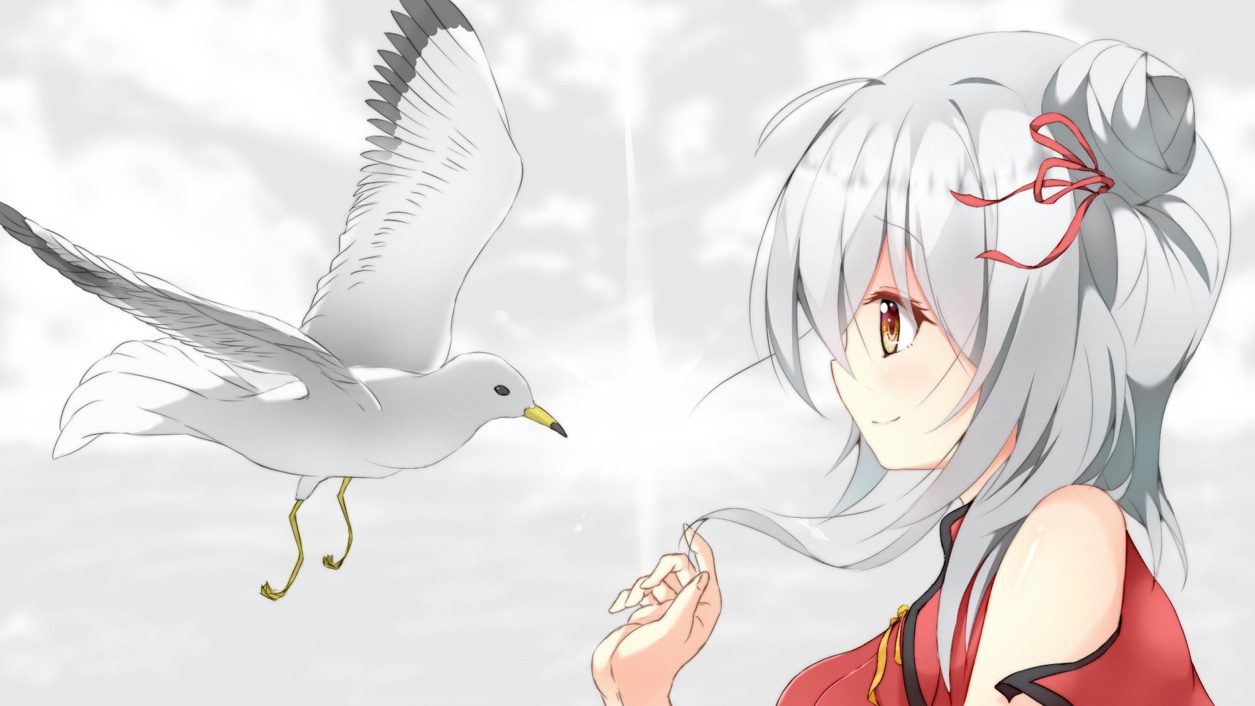 Anime Girl In Bird Cage 5636