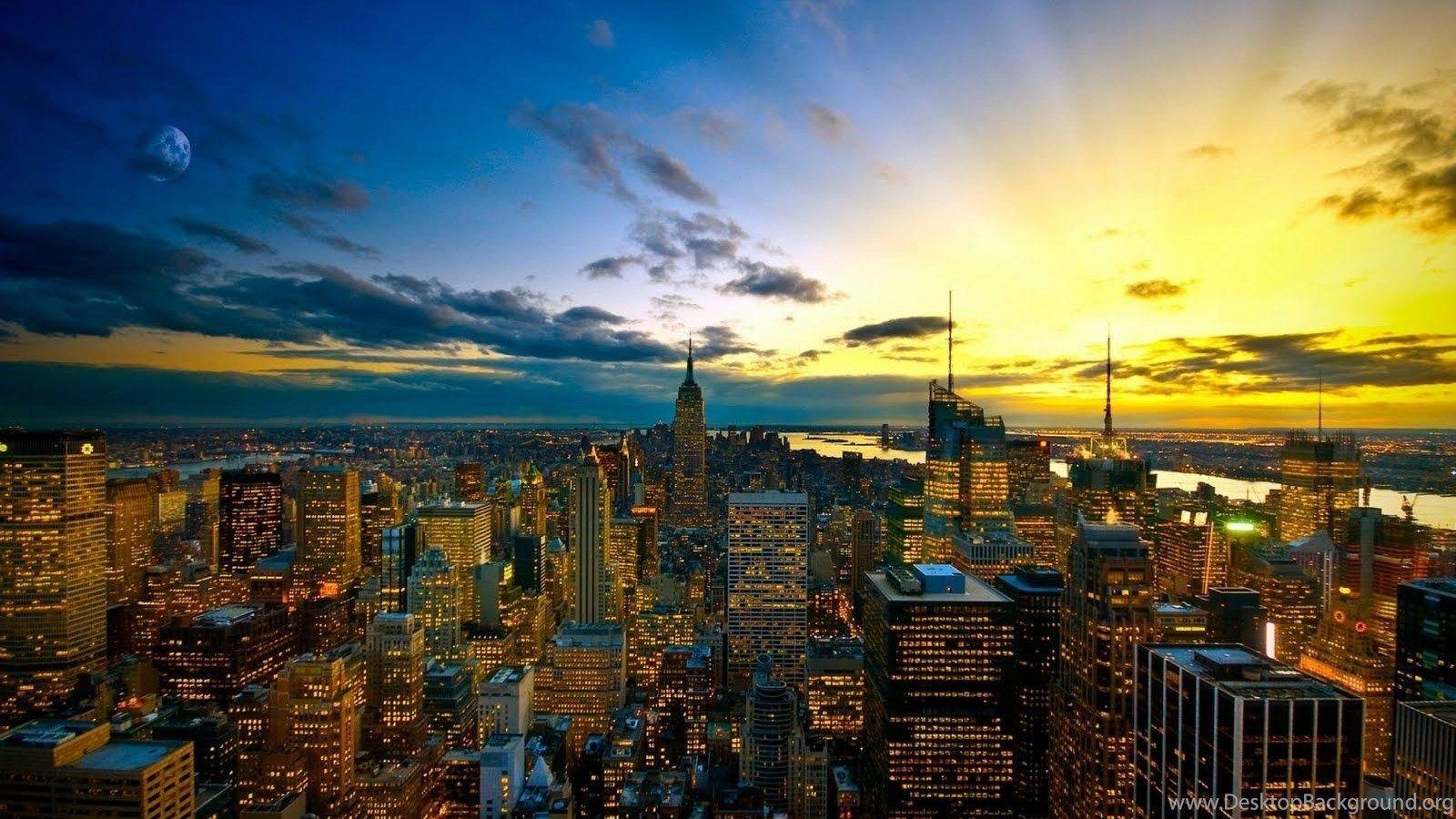 1600x900 New York City Skyline Wallpaper Desktop Background