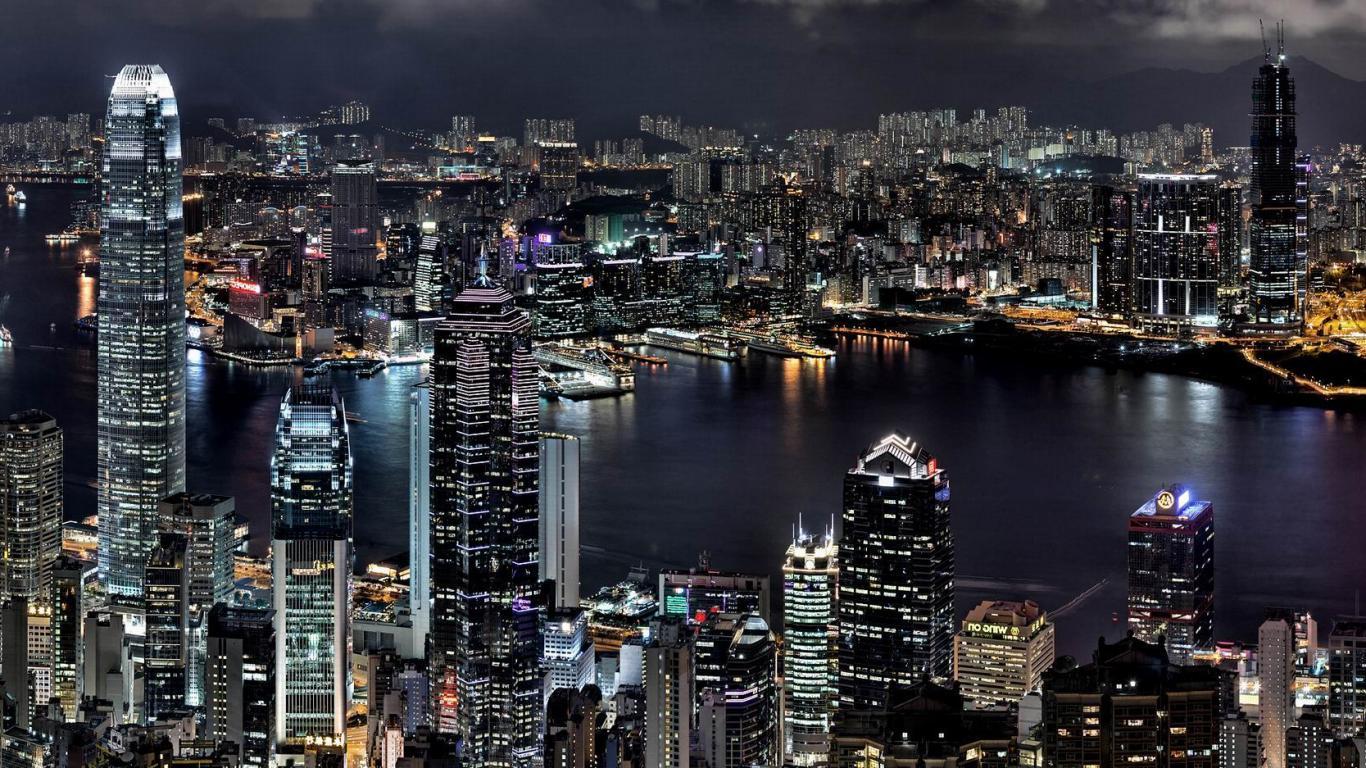 1366x768 Free City HD Wallpaper Image For Desktop Download