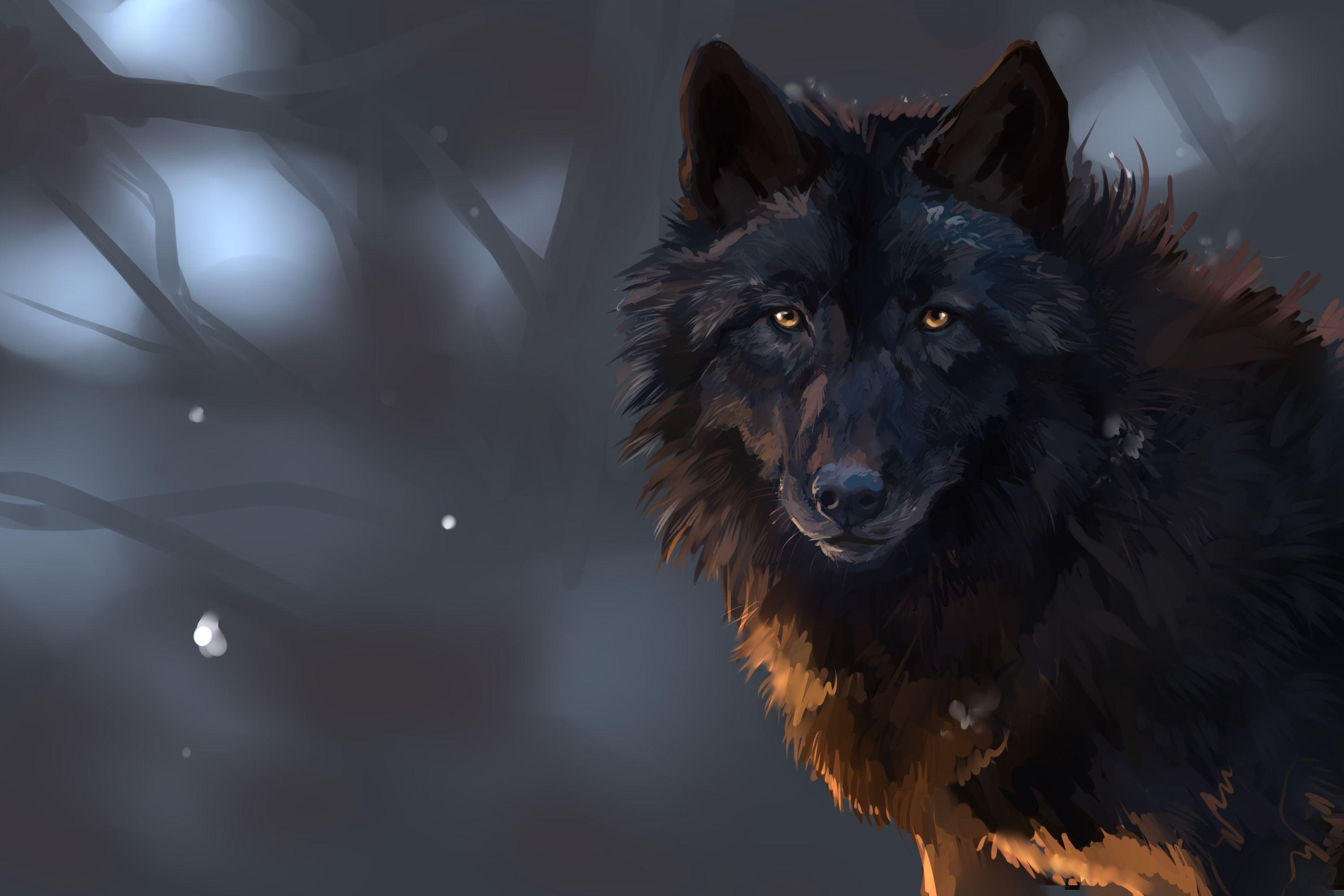 3000x2000 Free download Wallpaper wolf eyes branches wood wallpaper