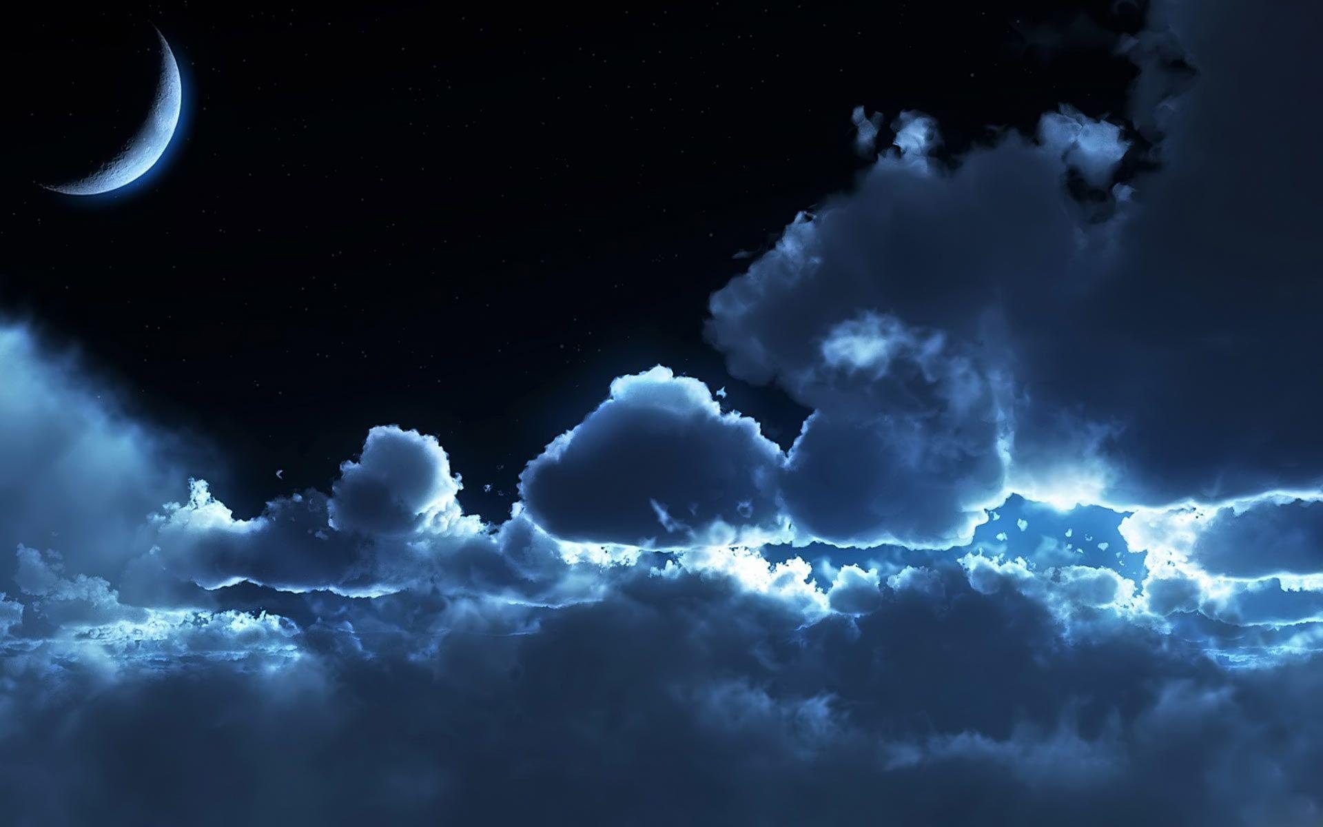 1920x1200 Night Sky Clouds