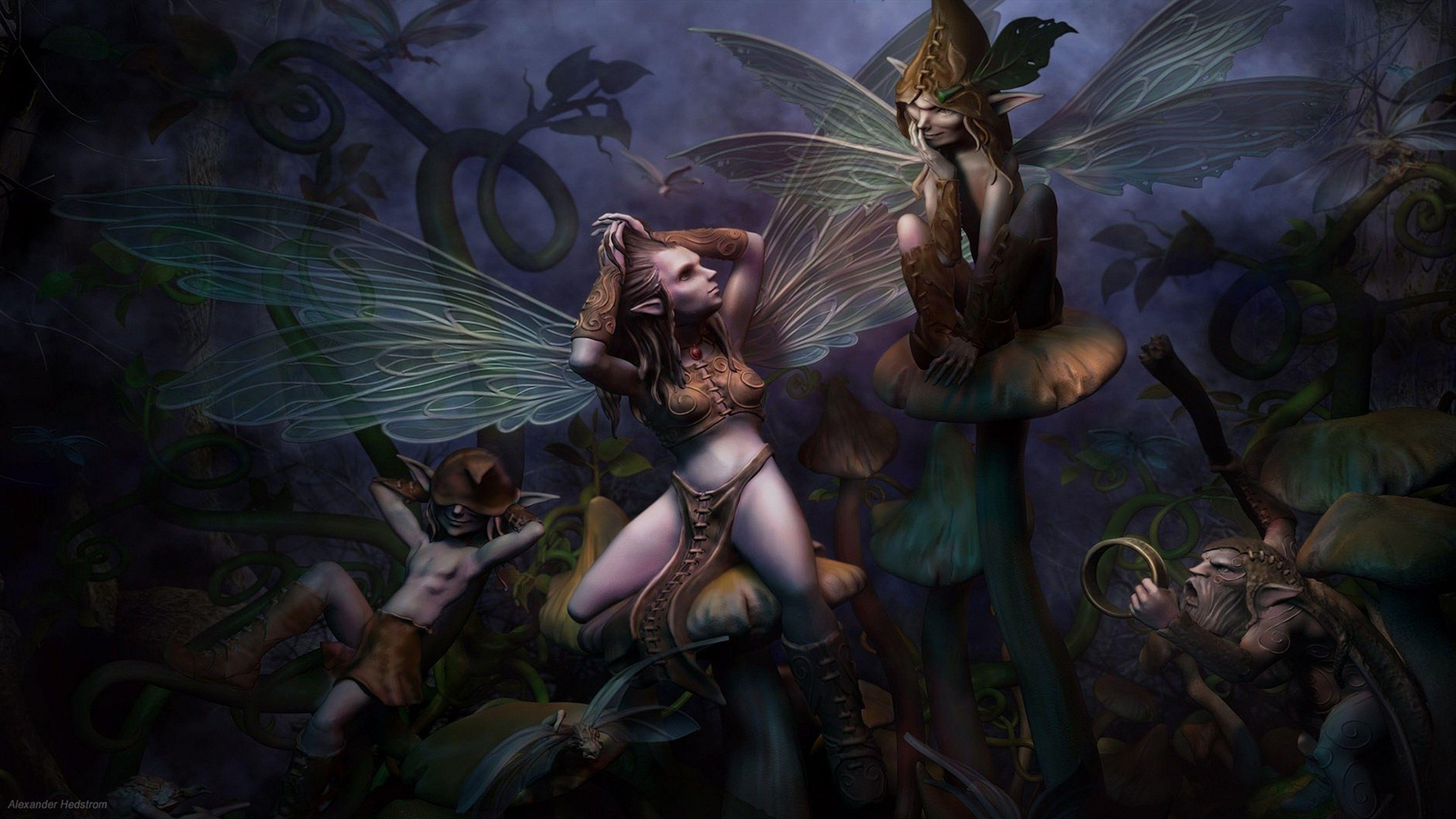 3840x2160 Dark Fairy Wallpaper