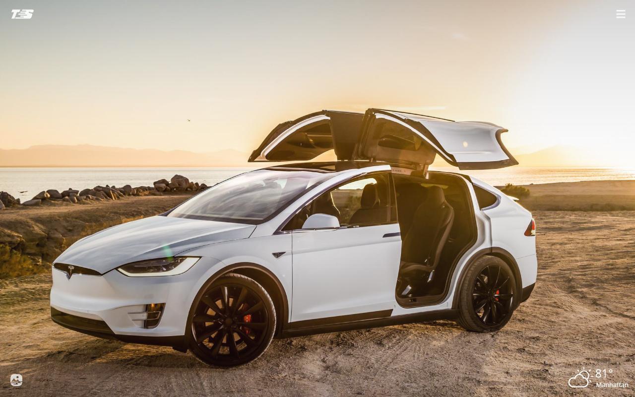 1280x800 Tesla Model X HD Wallpaper New Tab Theme Speed Motors