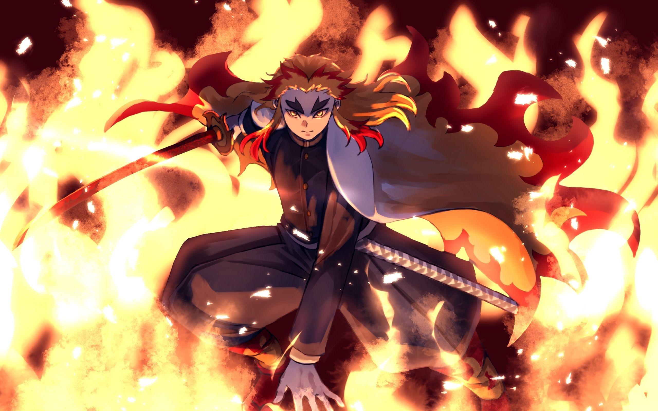 Demon Slayer Flame Hashira Wallpaper - doraemon