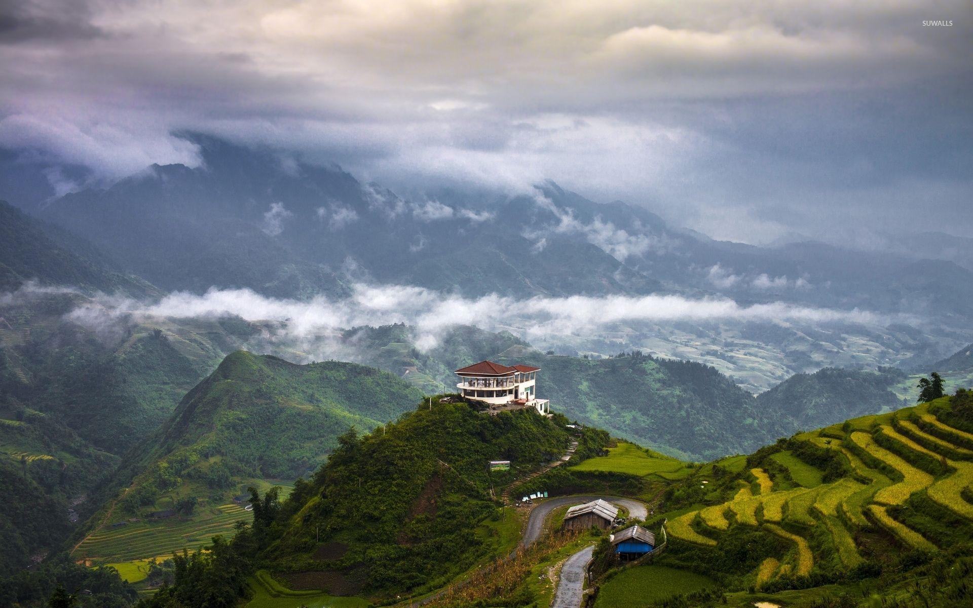 1920x1200 Mansion on the hill hình nền - Hình nền thiên nhiên https://wallpaperaccess.com/full/2960586.jpg