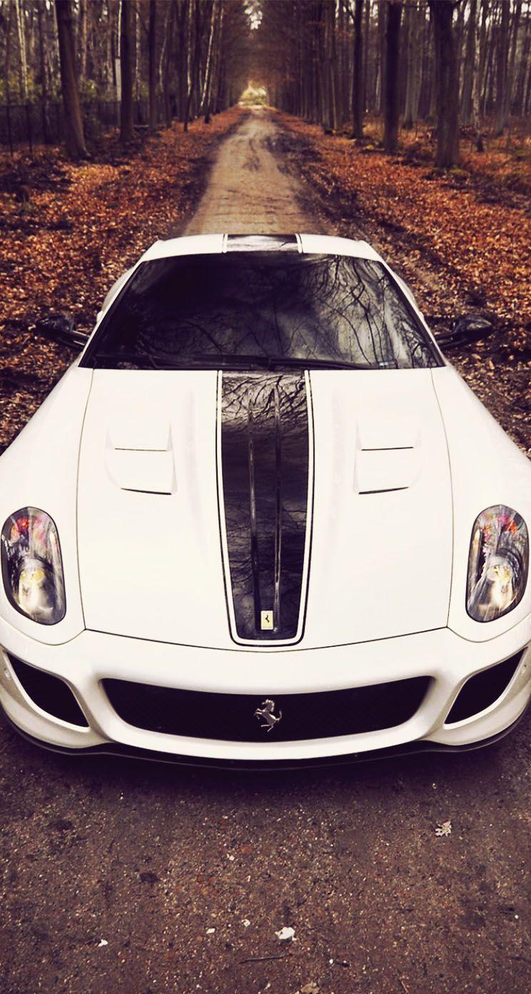 744x1392 The iPhone Wallpaper Ferrari 599 GTO White