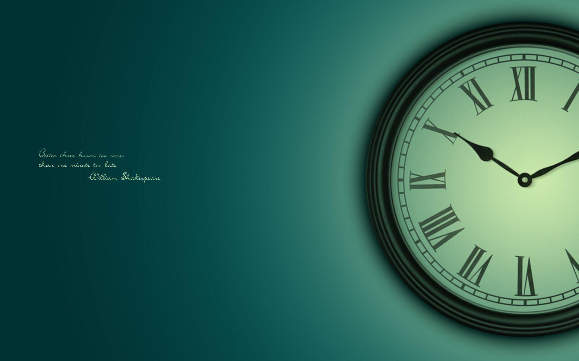 1920x1200 Clock word time Shakespeare expression green