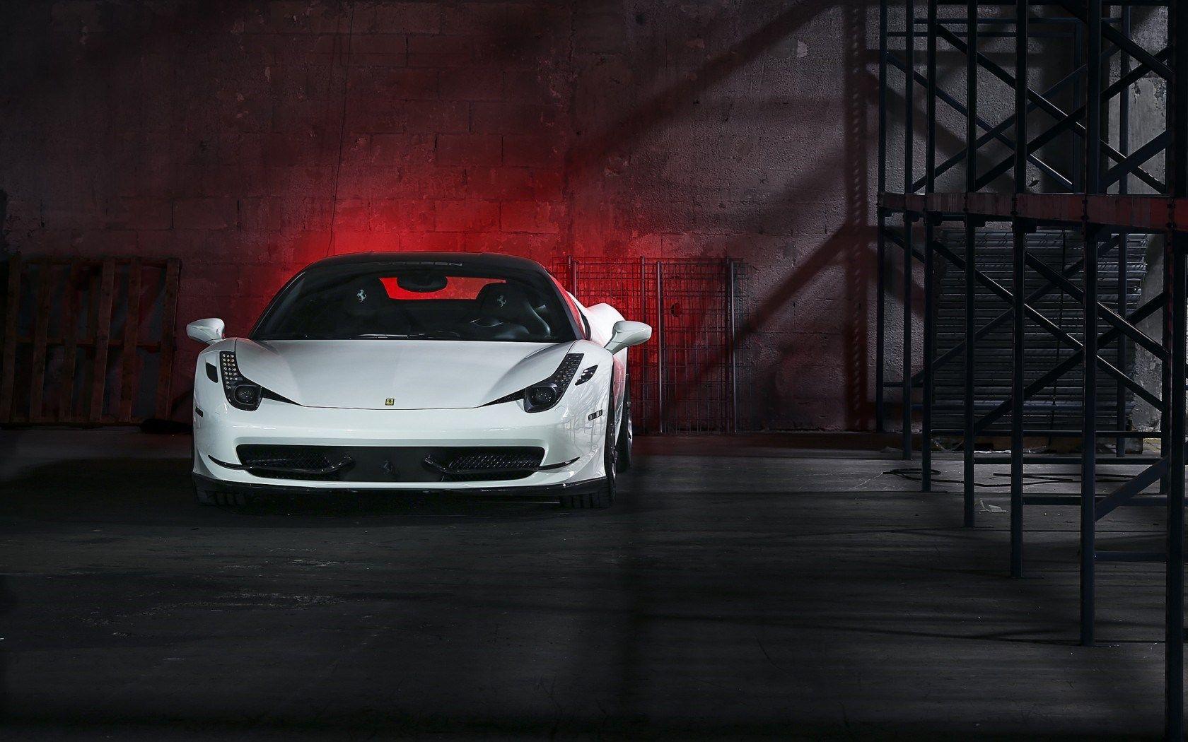 1680x1050 Ferrari 458 Italia White Car