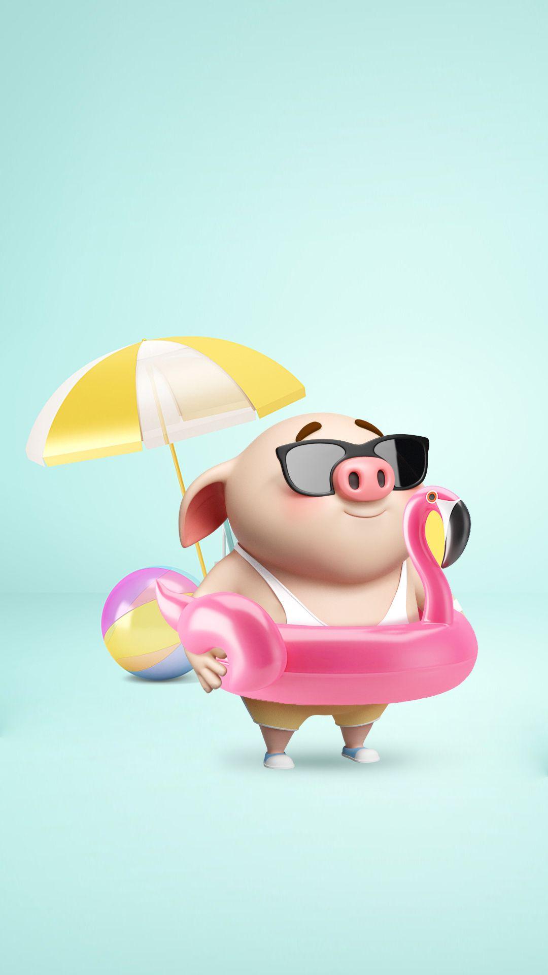 1080x1920 猪小屁. Pig wallpaper, Baby pigs, Cute pigs