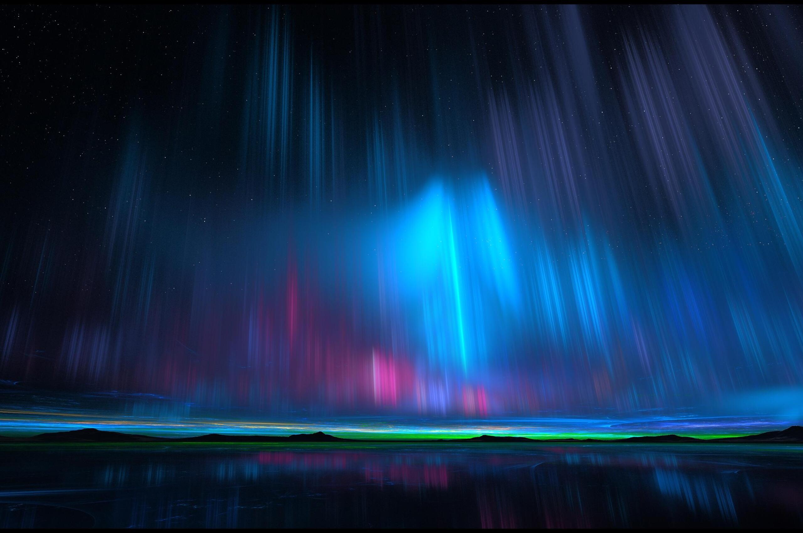 2560x1700 Northern Lights Stars 4k Chromebook Pixel HD 4k
